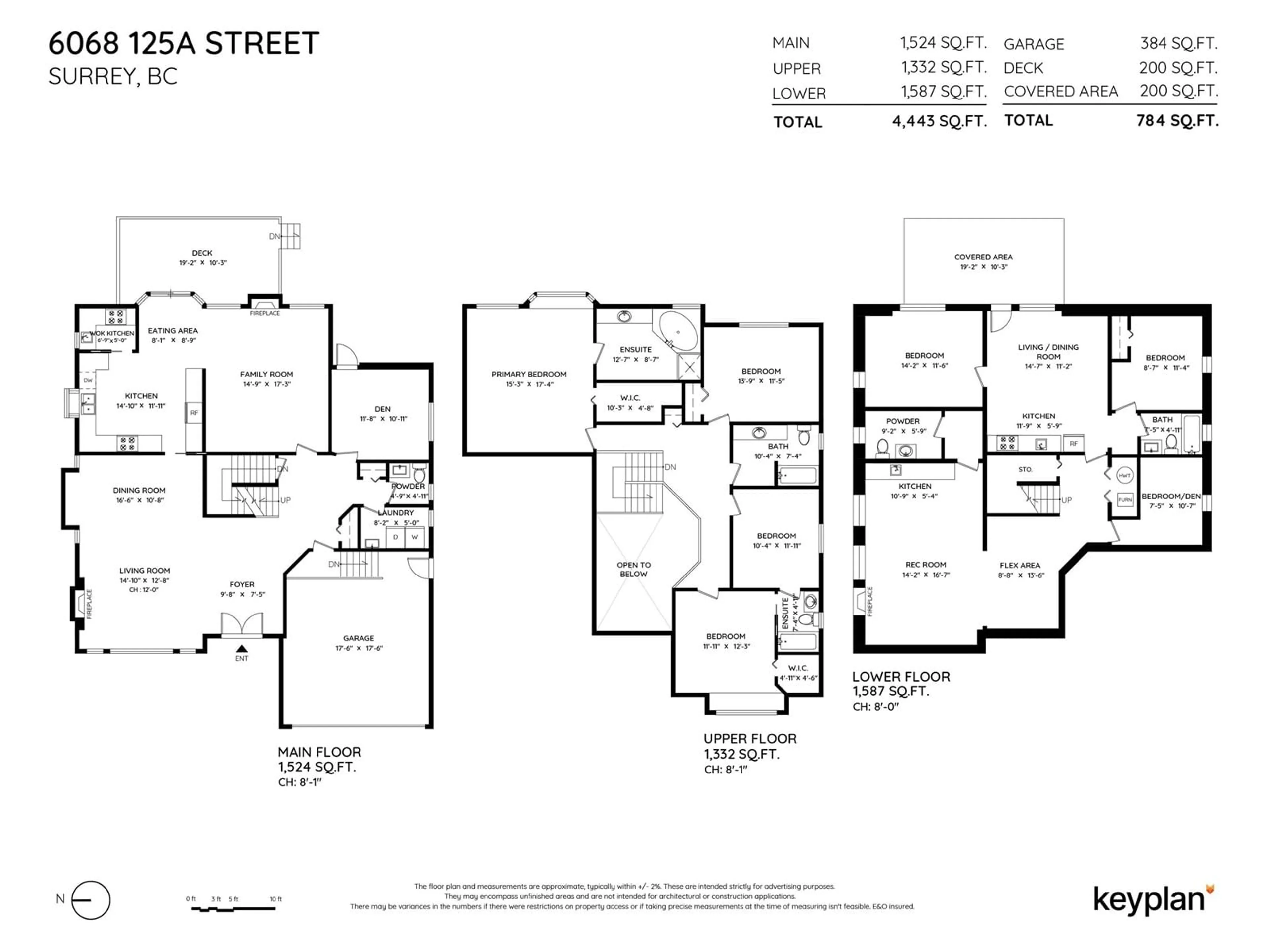 Floor plan for 6068 125A STREET, Surrey British Columbia V3X3L7