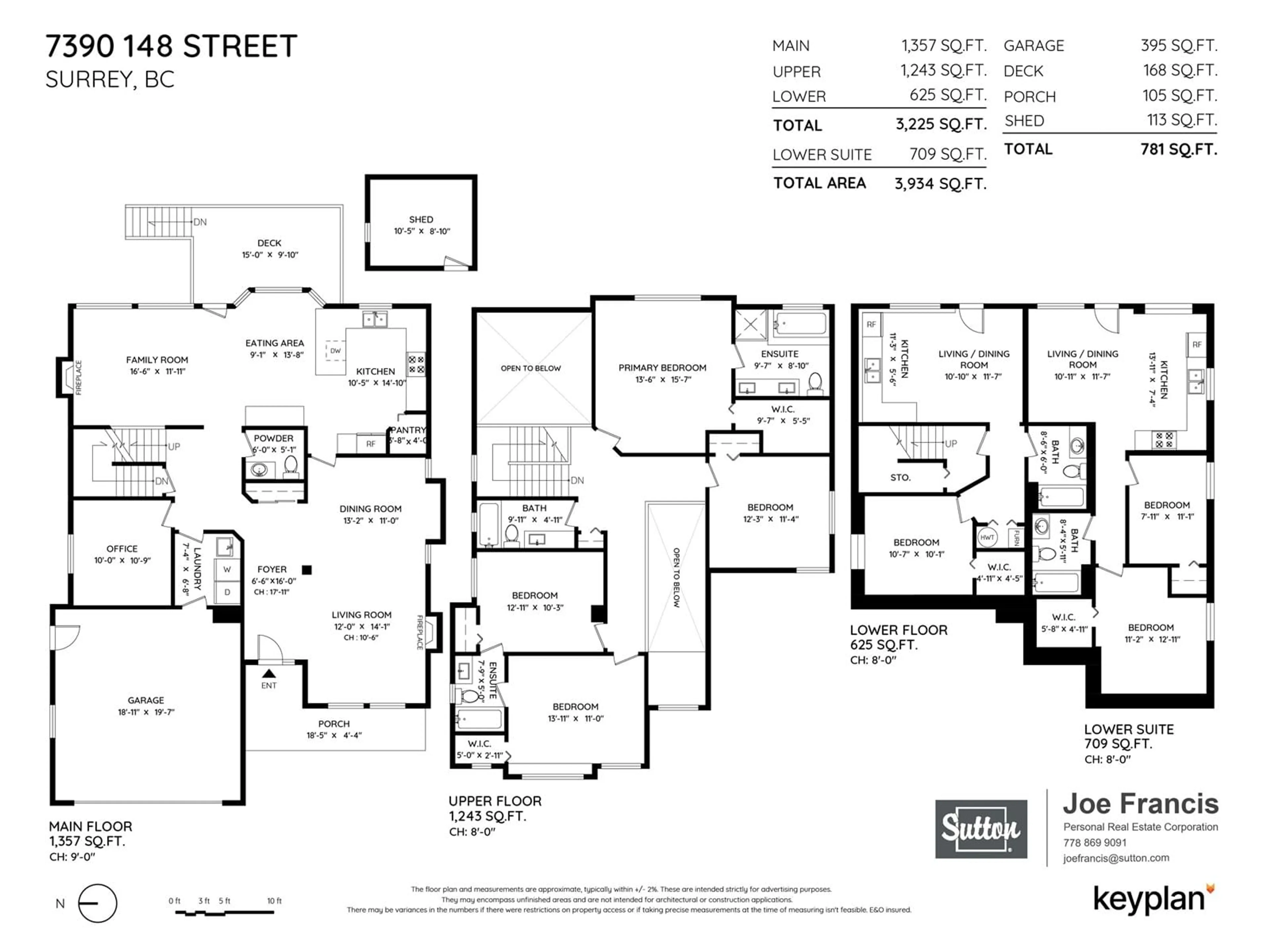 Floor plan for 7390 148 STREET, Surrey British Columbia V3S3E6