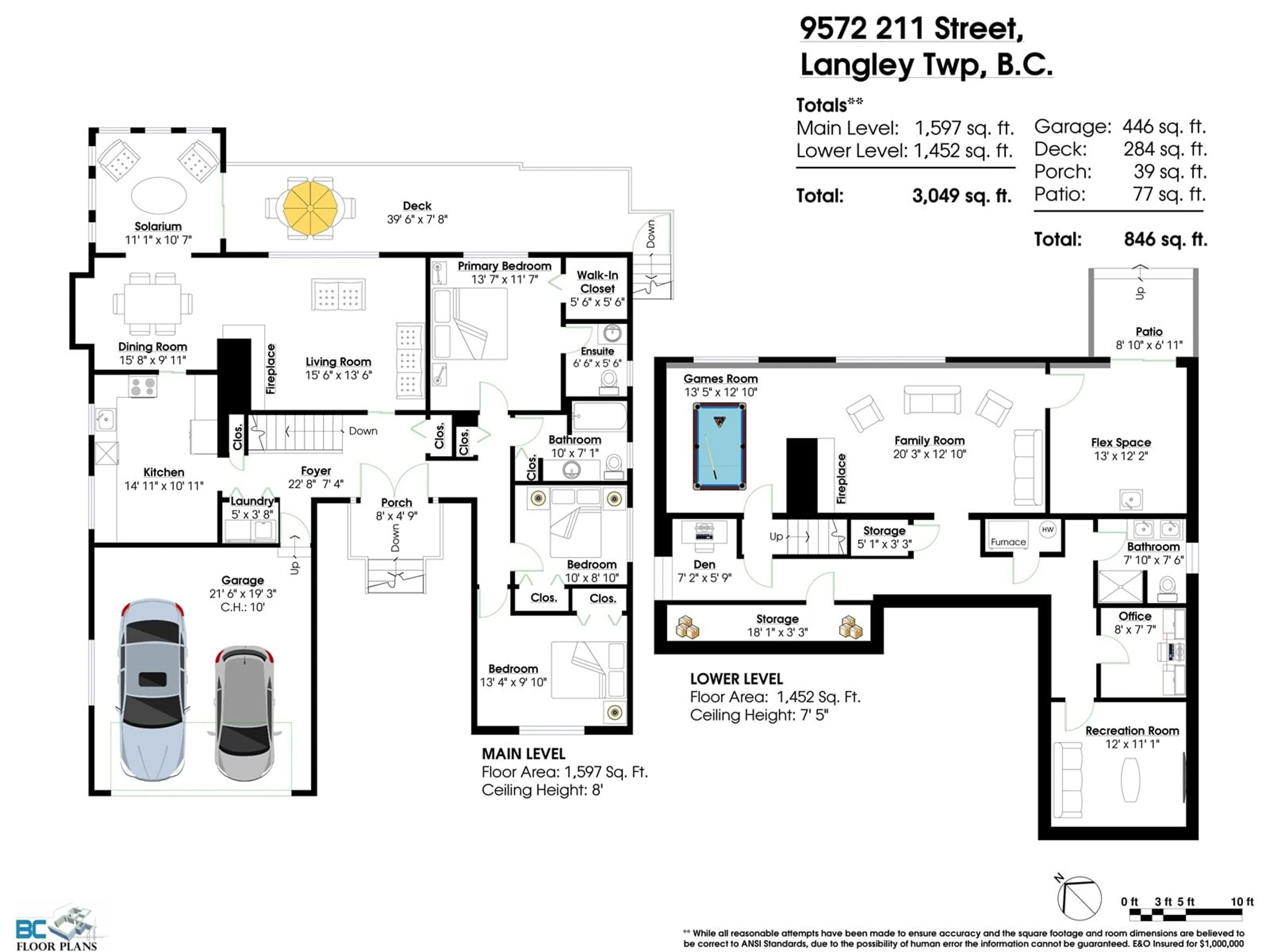 Floor plan for 9572 211 STREET, Langley British Columbia V1M2A6