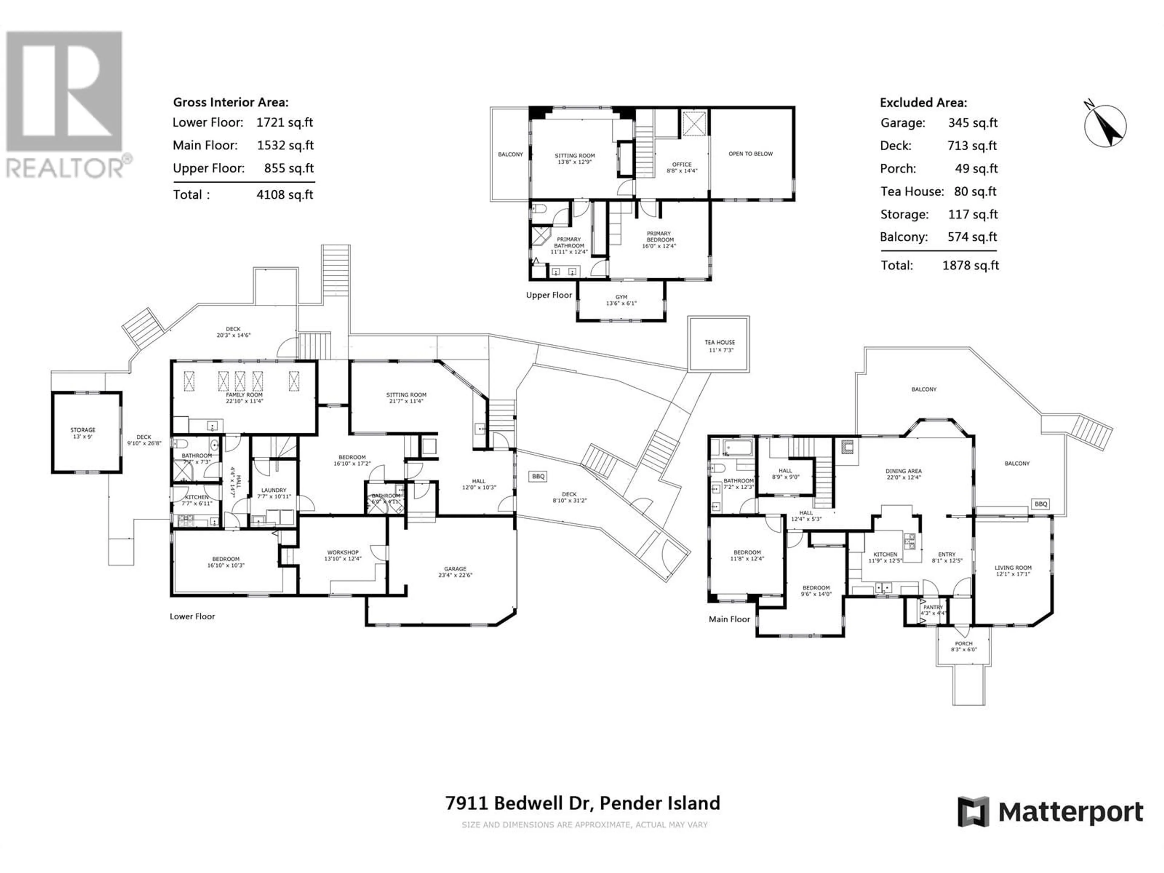 Floor plan for 7911 BEDWELL DRIVE, Pender Island British Columbia V0N2M2