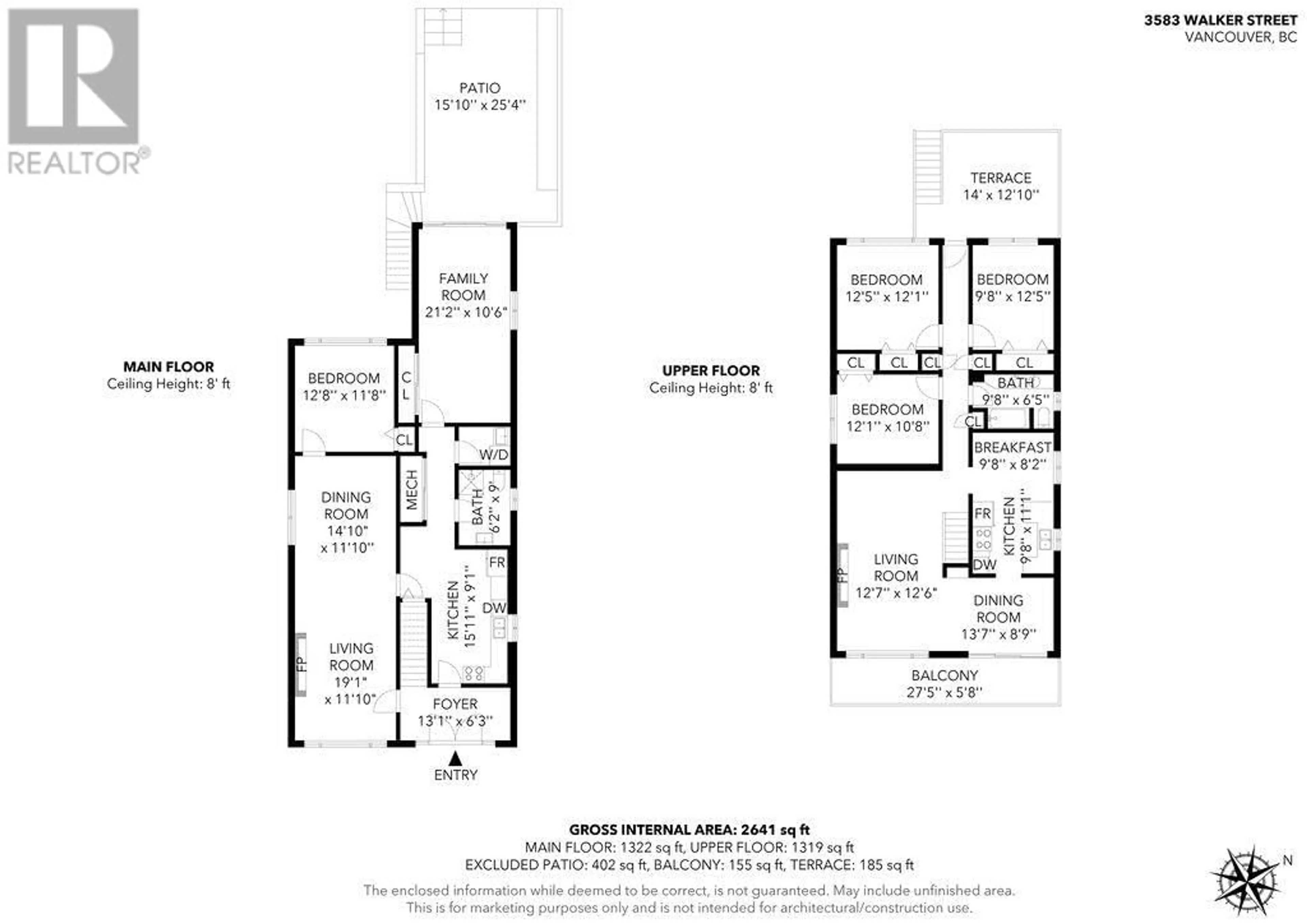 Floor plan for 3583 WALKER STREET, Vancouver British Columbia V5N5A9