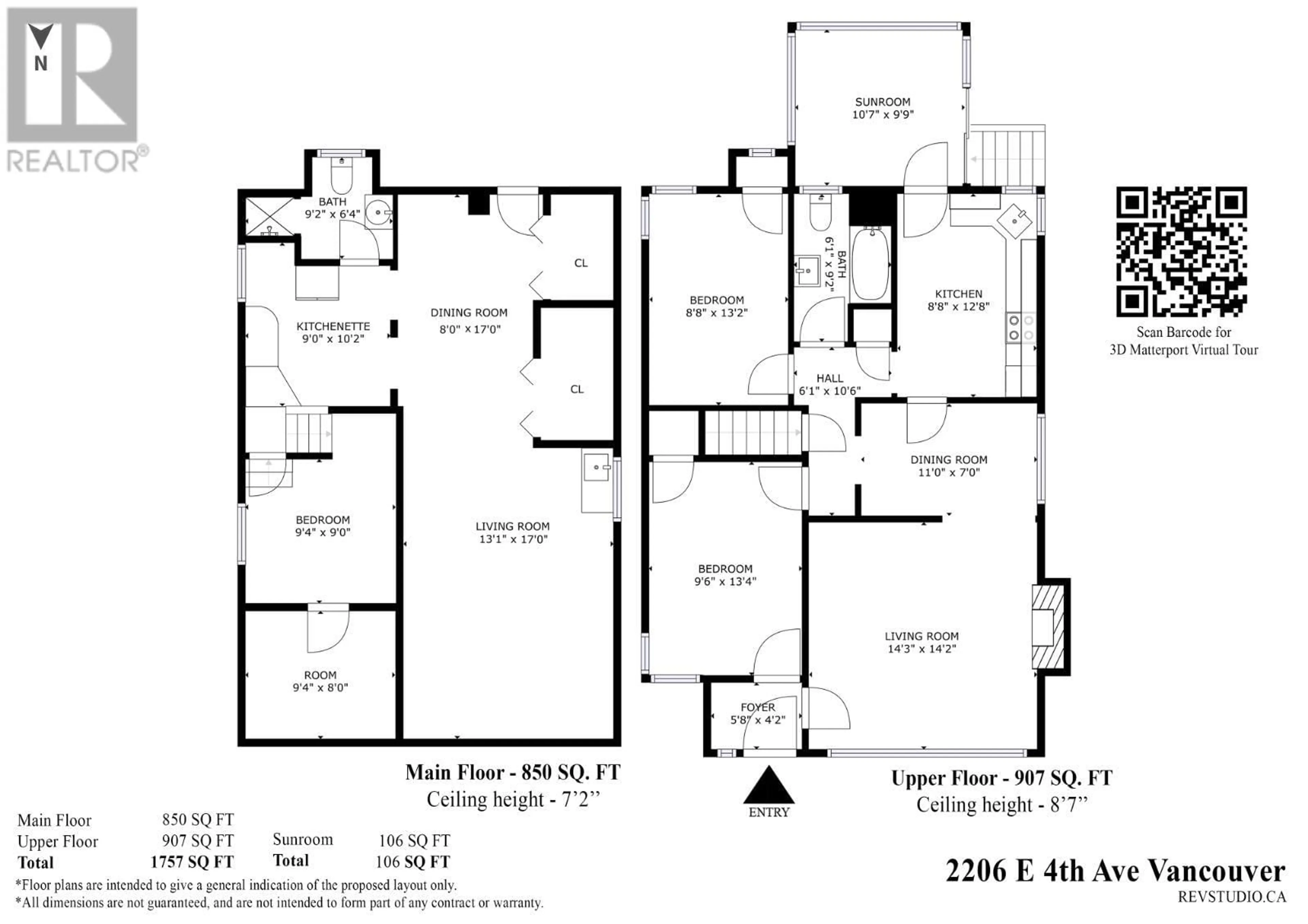 Floor plan for 2206 E 4TH AVENUE, Vancouver British Columbia V5N1K8