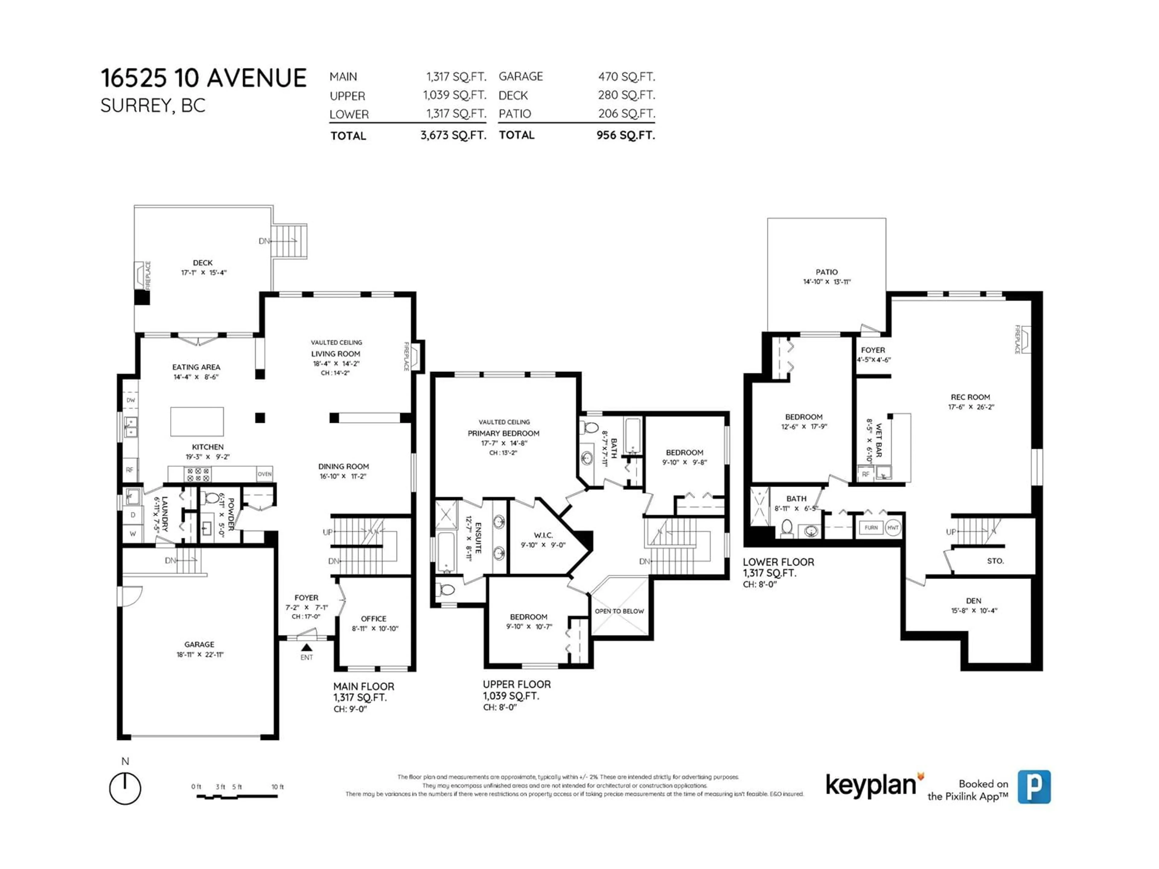 Floor plan for 16525 10 AVENUE, Surrey British Columbia V4A9S1