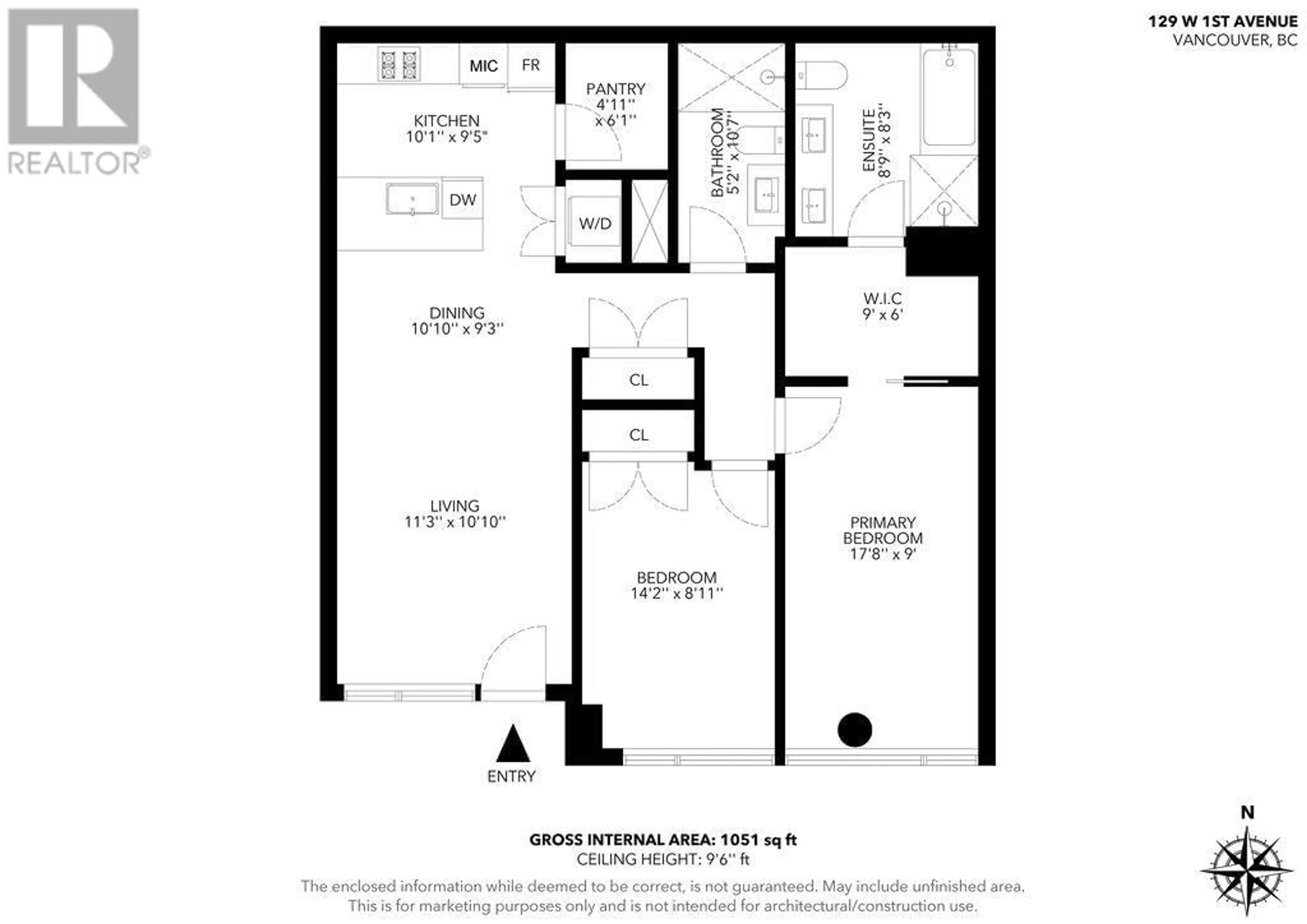 Floor plan for 129 W 1ST AVENUE, Vancouver British Columbia V5Y0A6