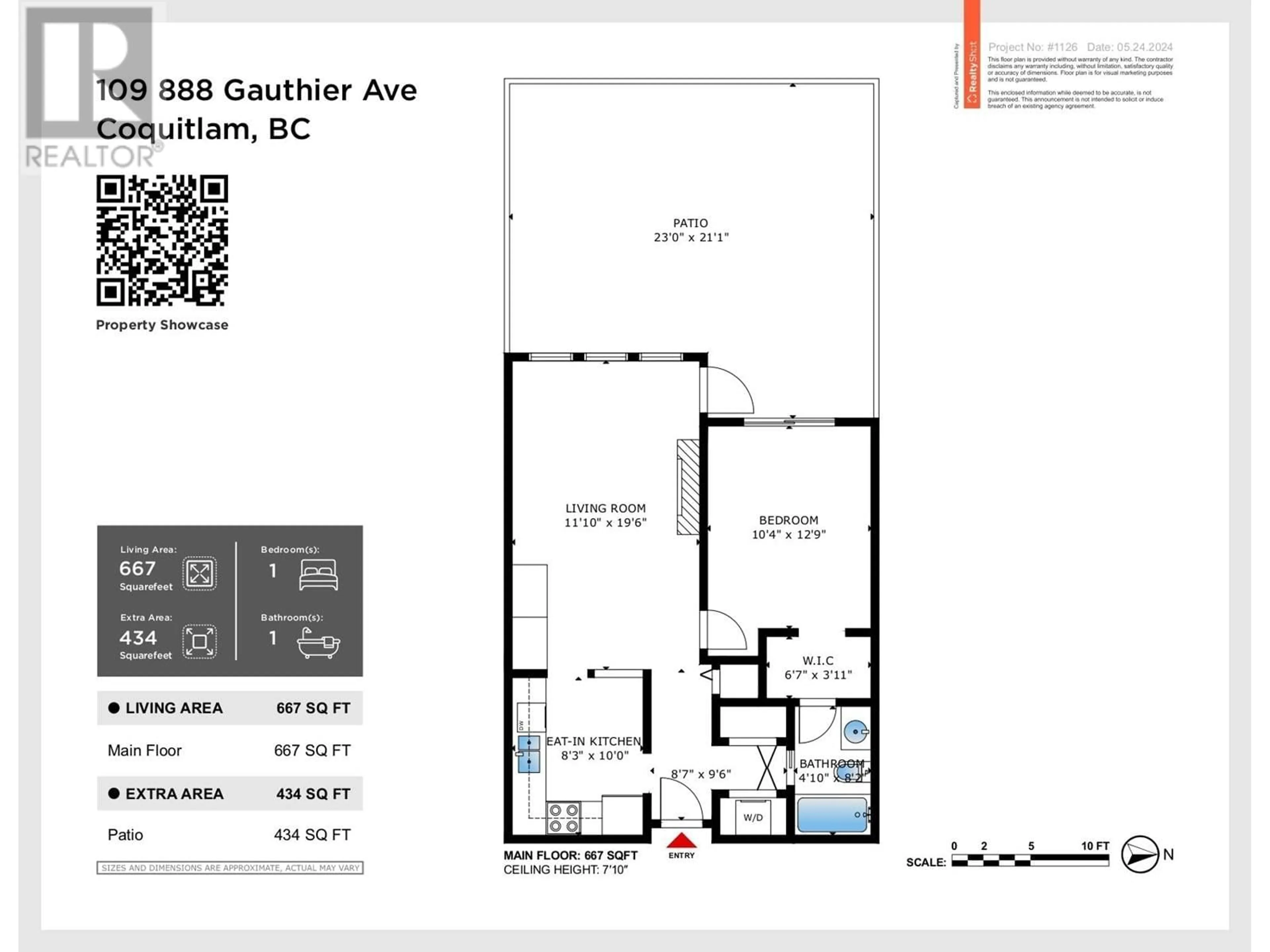 Floor plan for 109 888 GAUTHIER AVENUE, Coquitlam British Columbia V3K6Y1