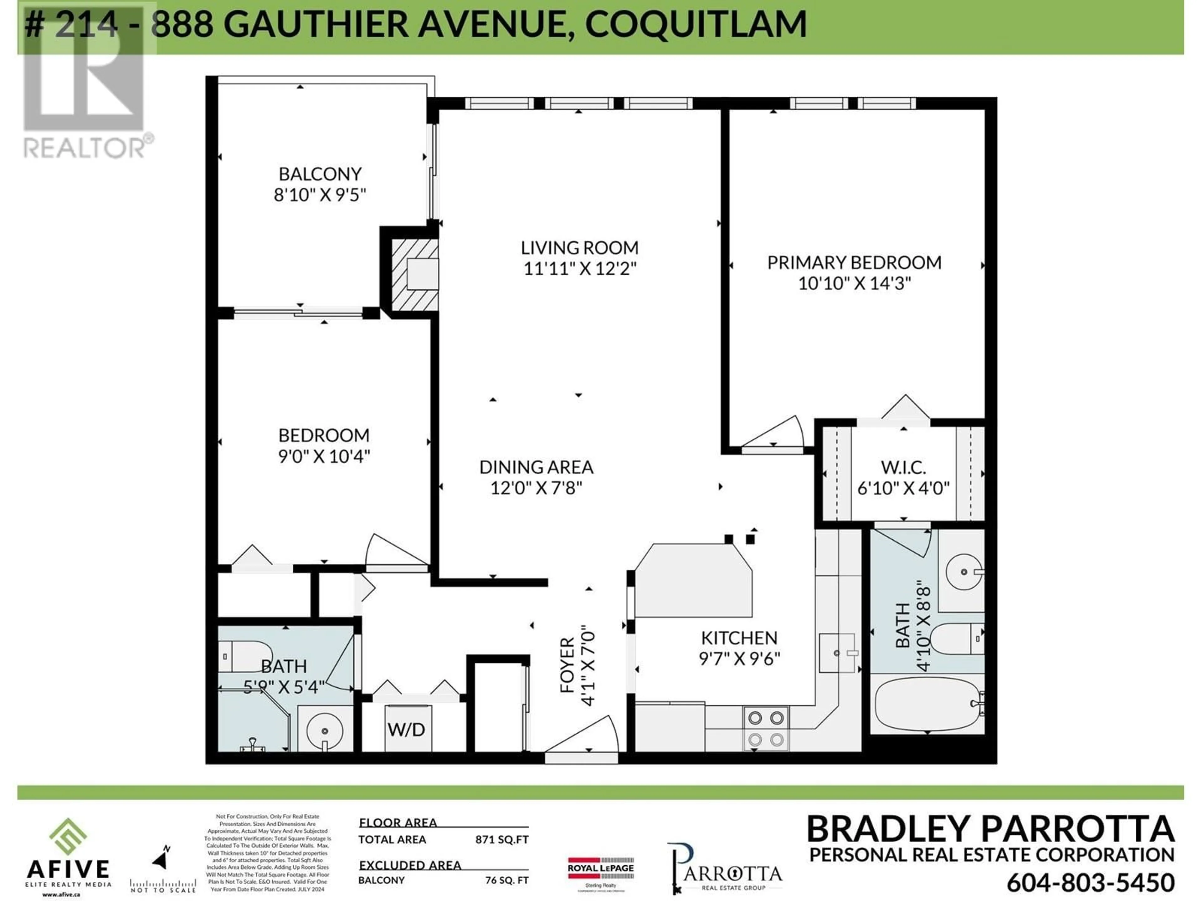Floor plan for 214 888 GAUTHIER AVENUE, Coquitlam British Columbia V3K6Y1