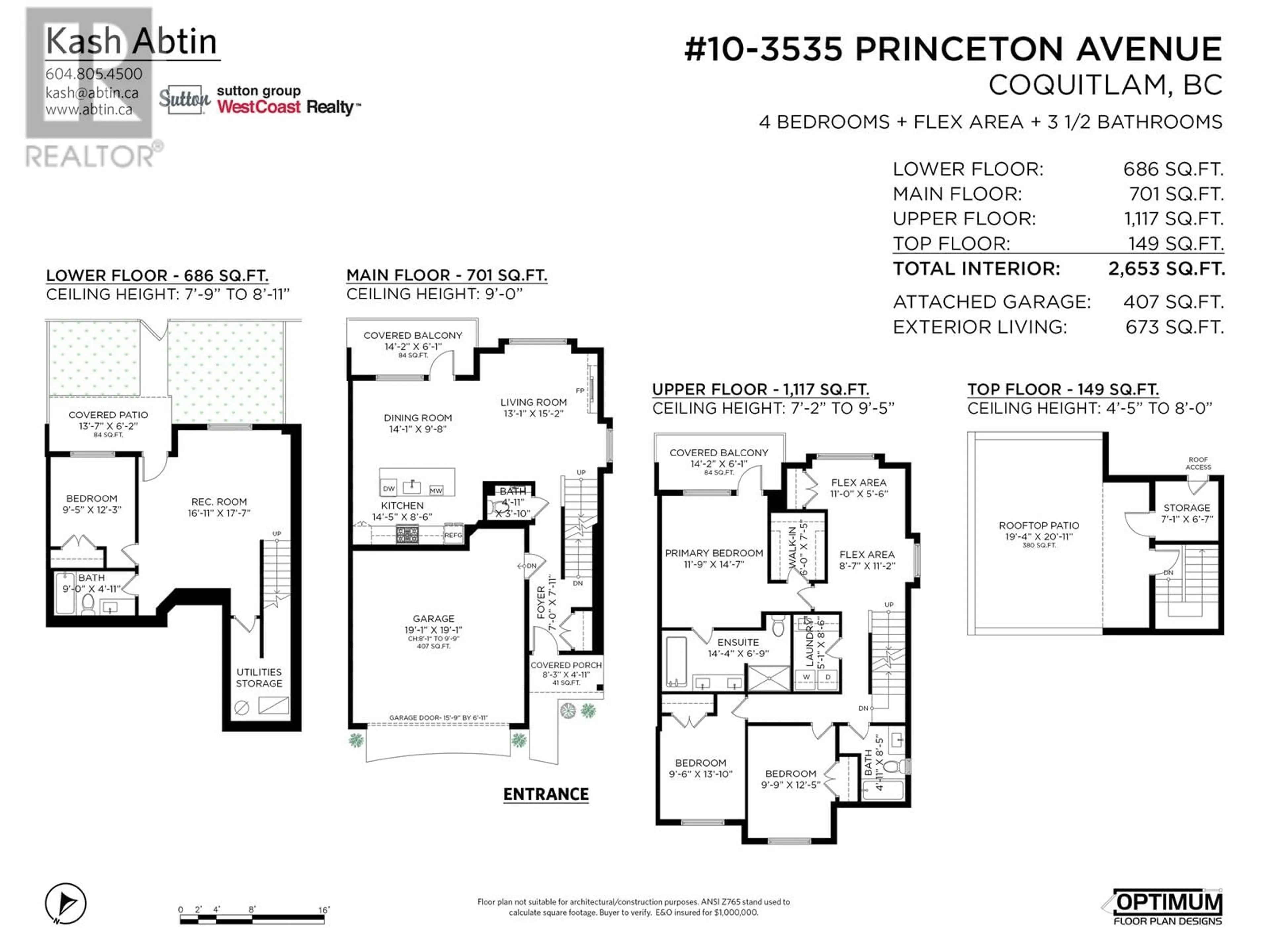 Floor plan for 10 3535 PRINCETON AVENUE, Coquitlam British Columbia V3E0P1