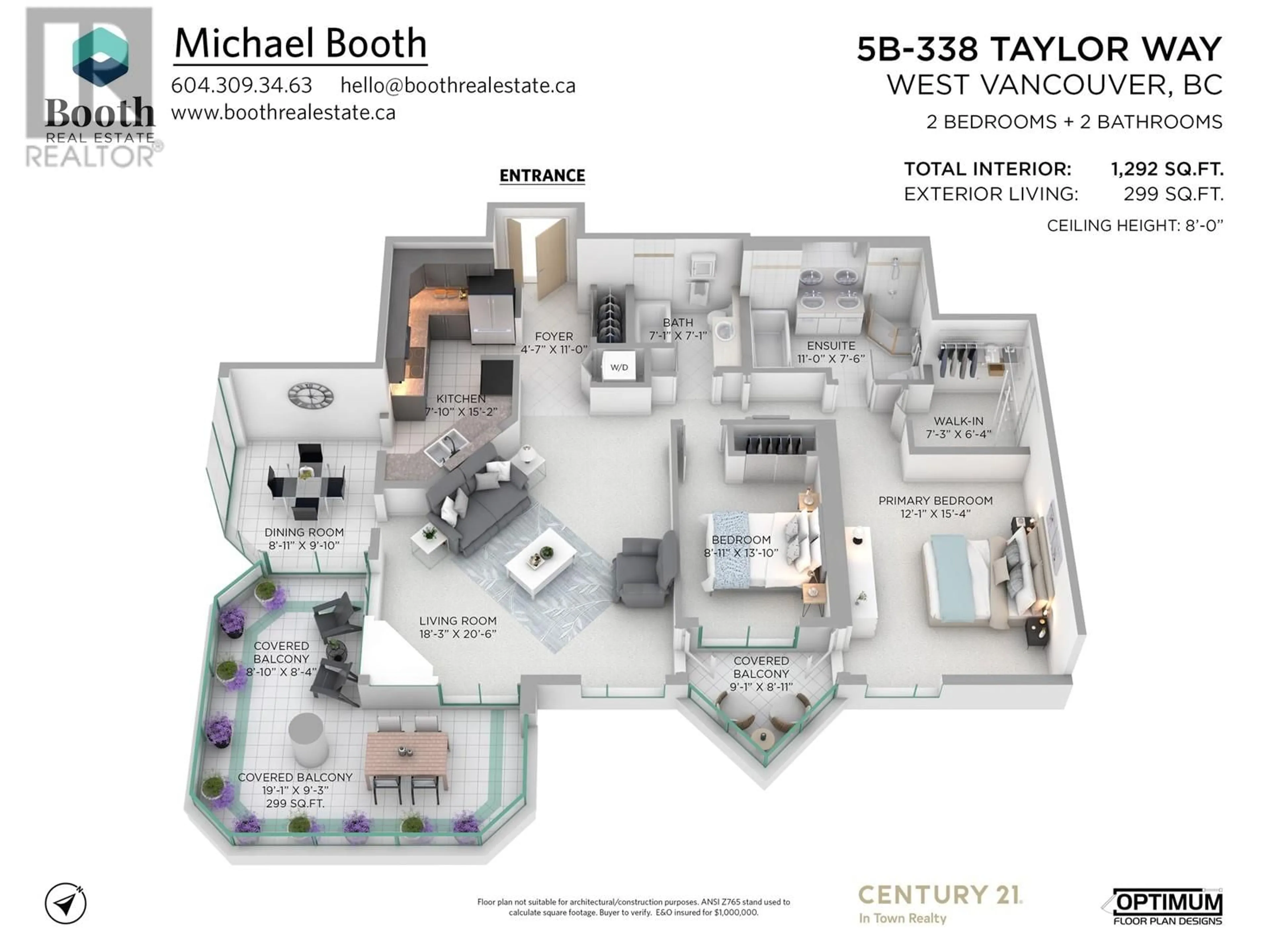 Floor plan for 5B 338 TAYLOR WAY, West Vancouver British Columbia V7T2Y1