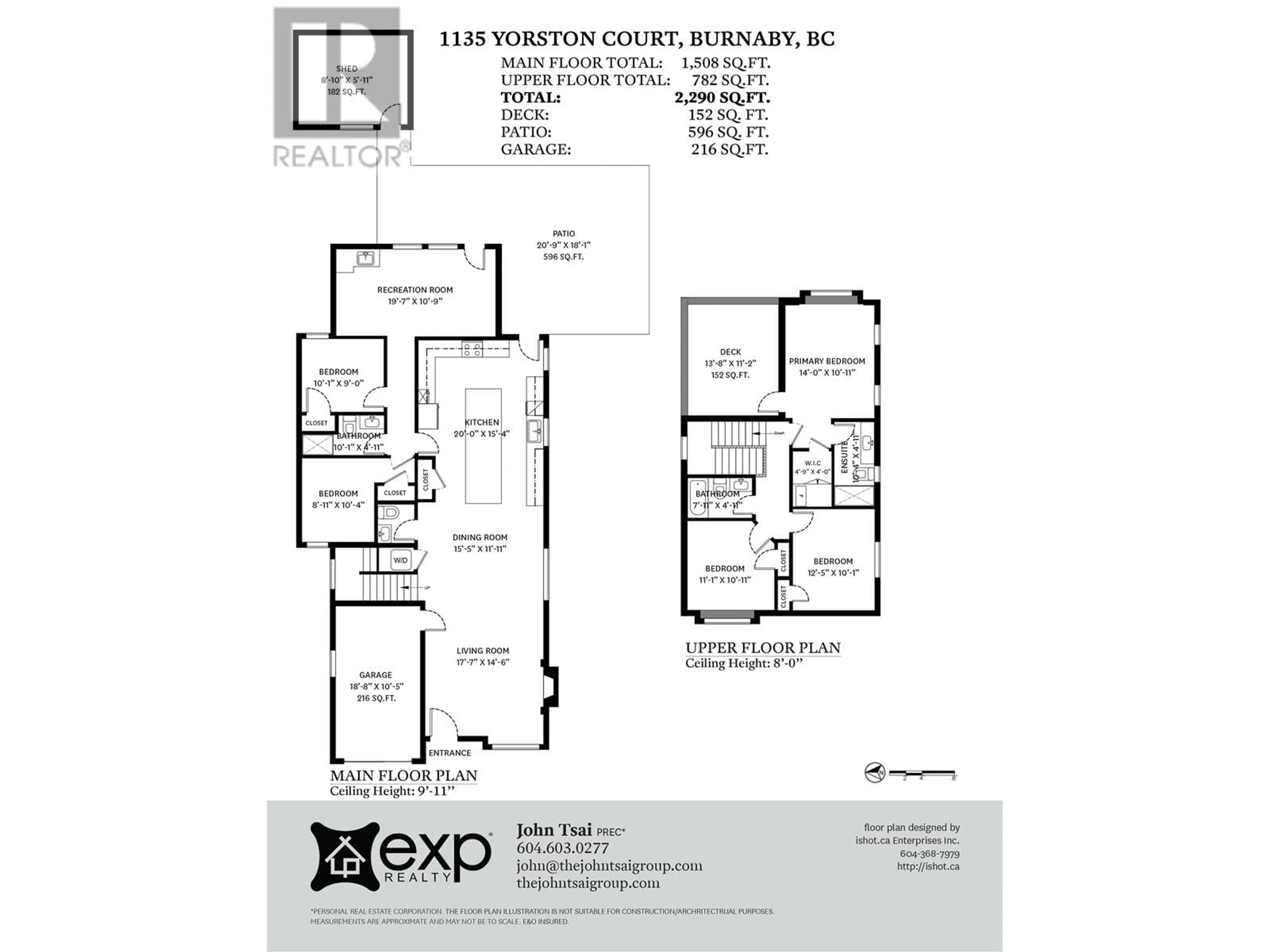 Floor plan for 1135 YORSTON COURT, Burnaby British Columbia V5A2T8