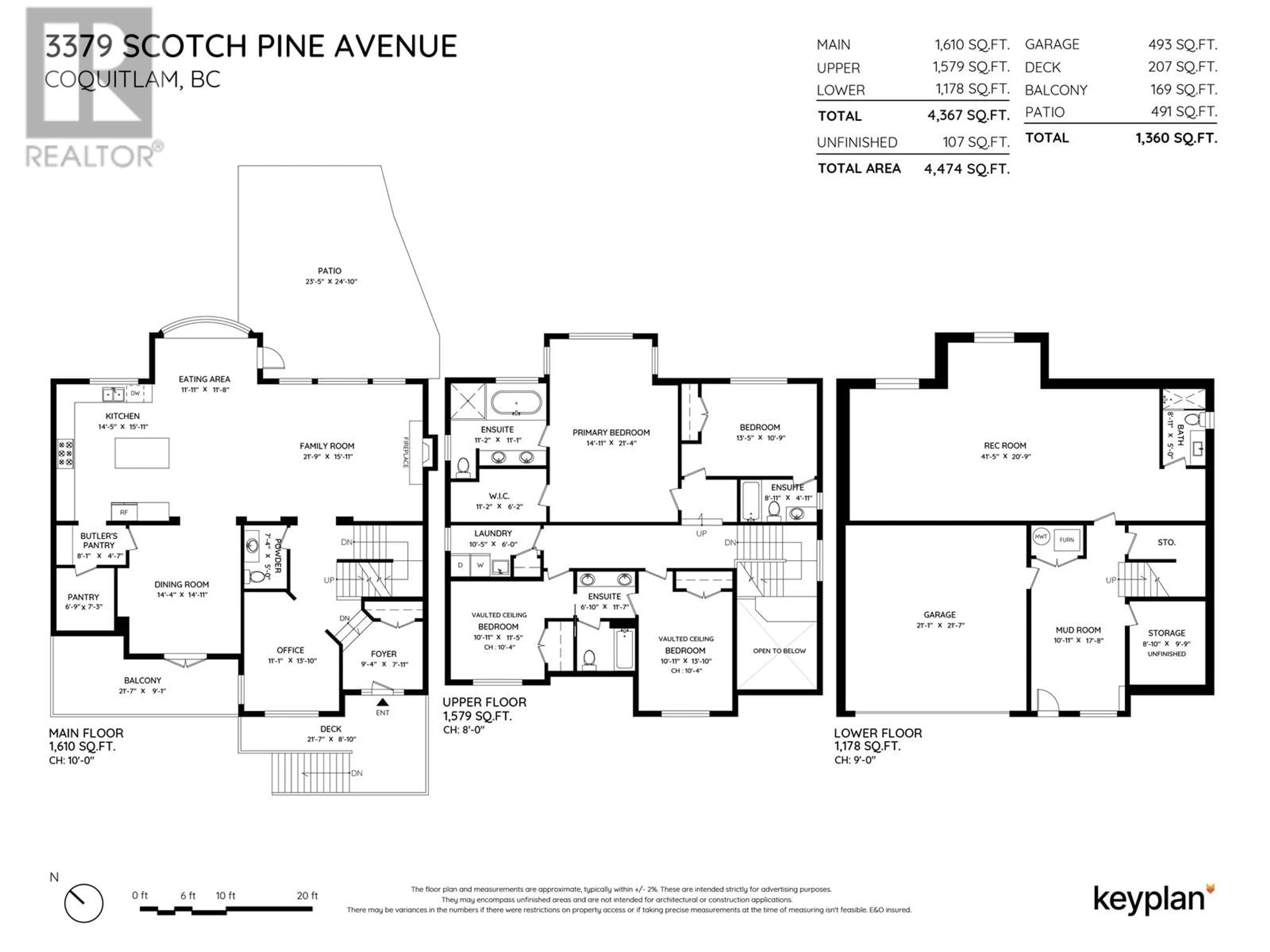 Floor plan for 3379 SCOTCH PINE AVENUE, Coquitlam British Columbia V3E0C4