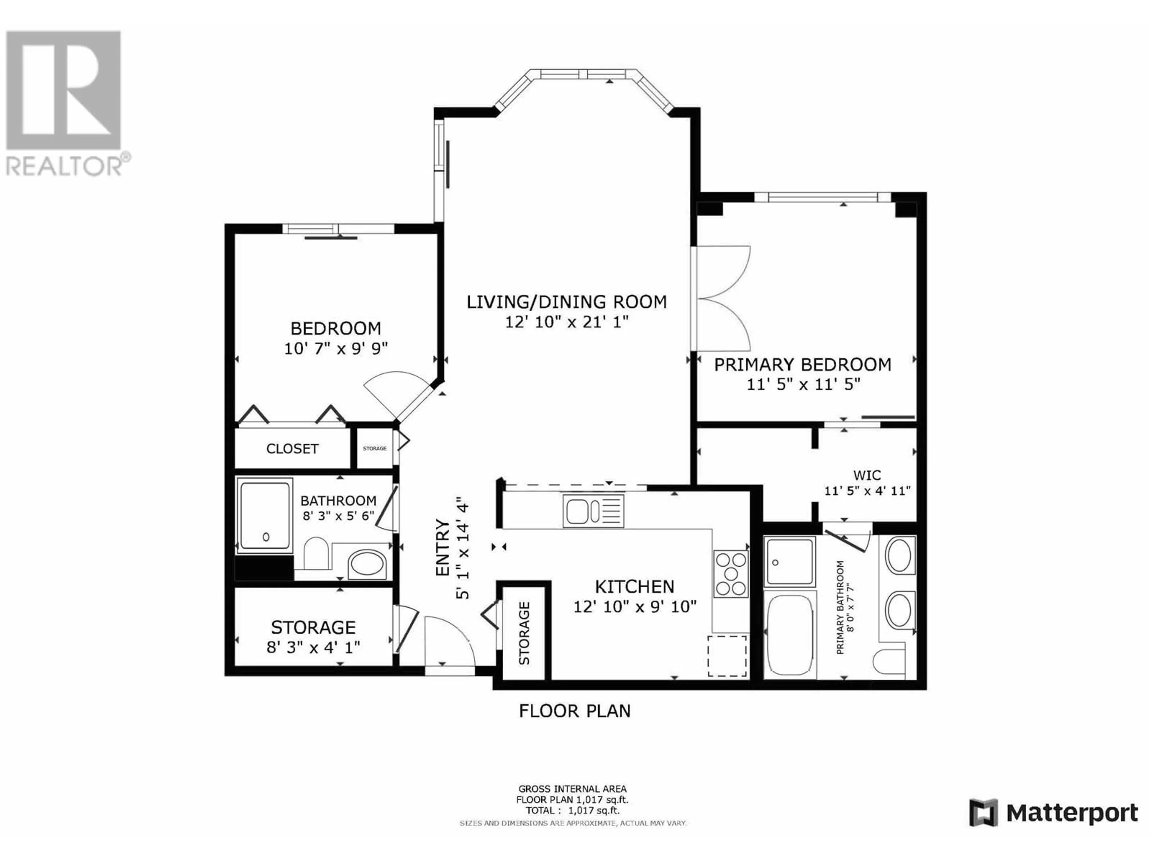 Floor plan for 101 5650 OAK STREET, Vancouver British Columbia V6M2V6