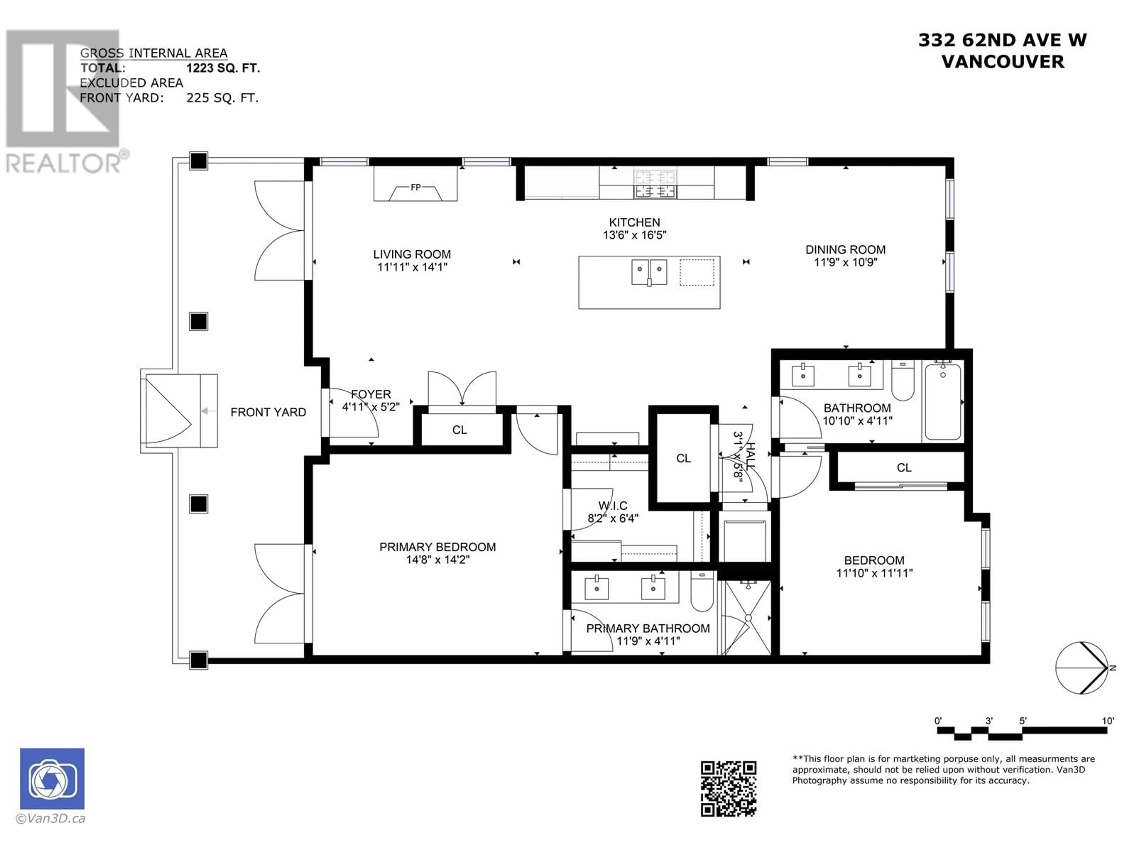 Floor plan for 332 W 62ND AVENUE, Vancouver British Columbia V5X2E3