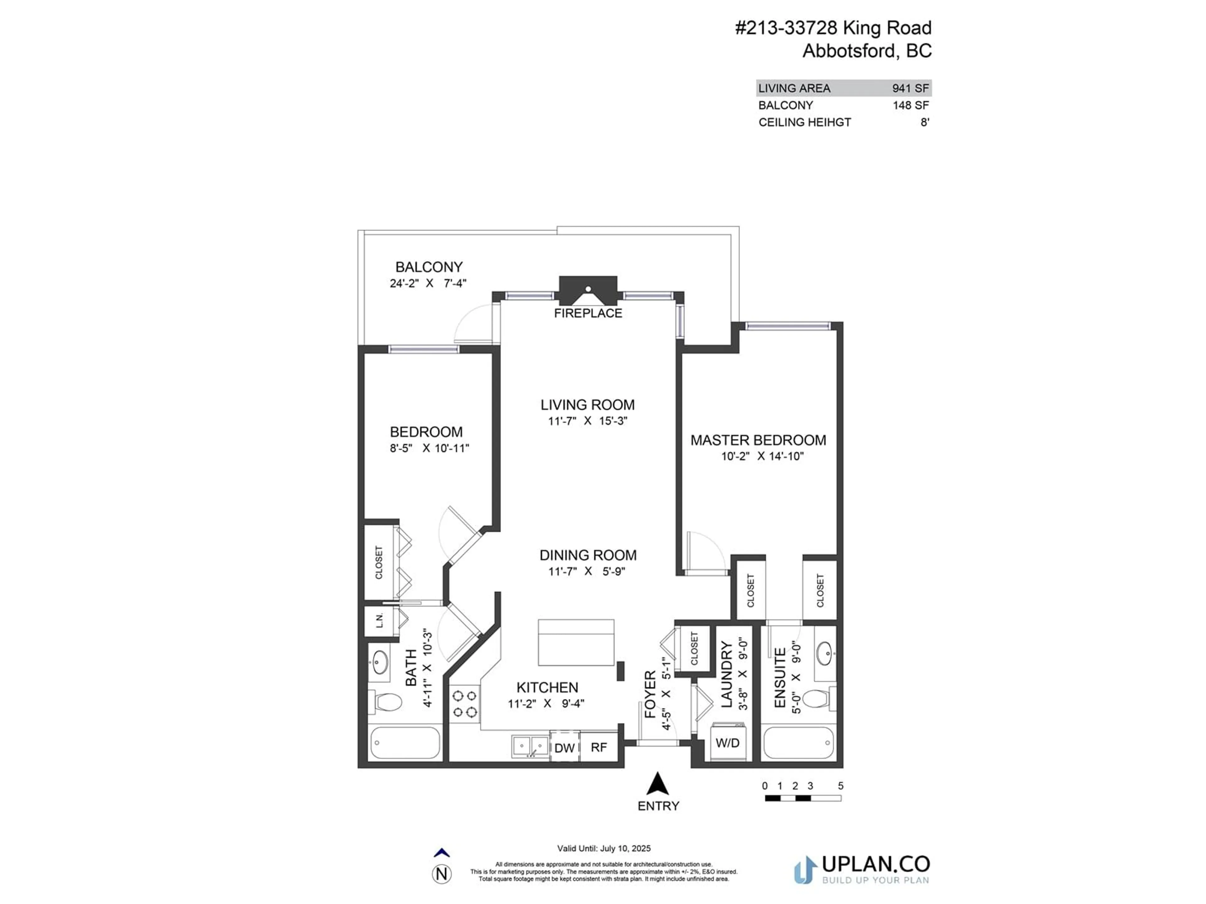 Floor plan for 213 33728 KING ROAD, Abbotsford British Columbia V2S8J4