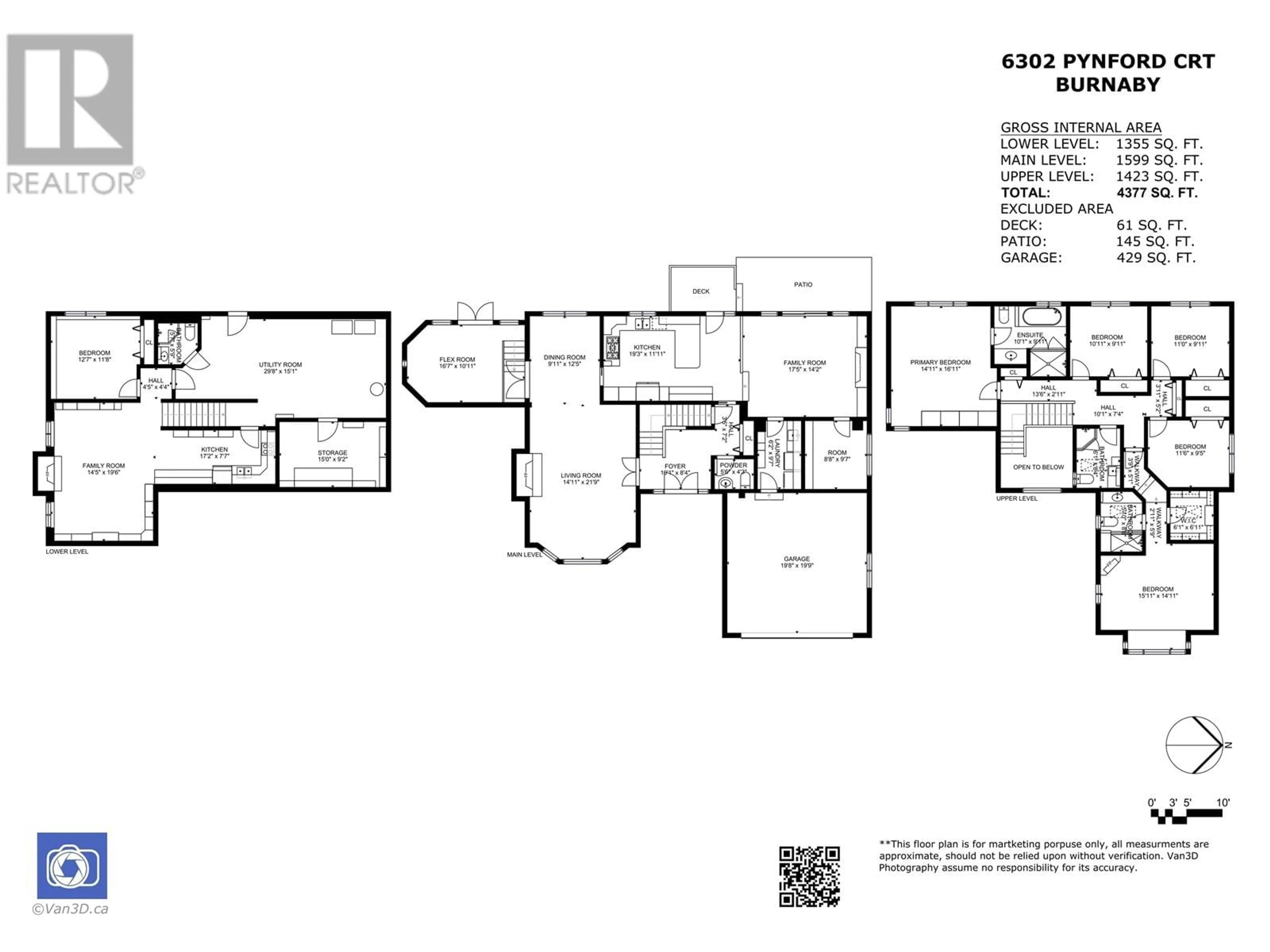 Floor plan for 6302 PYNFORD COURT, Burnaby British Columbia V5E4C8