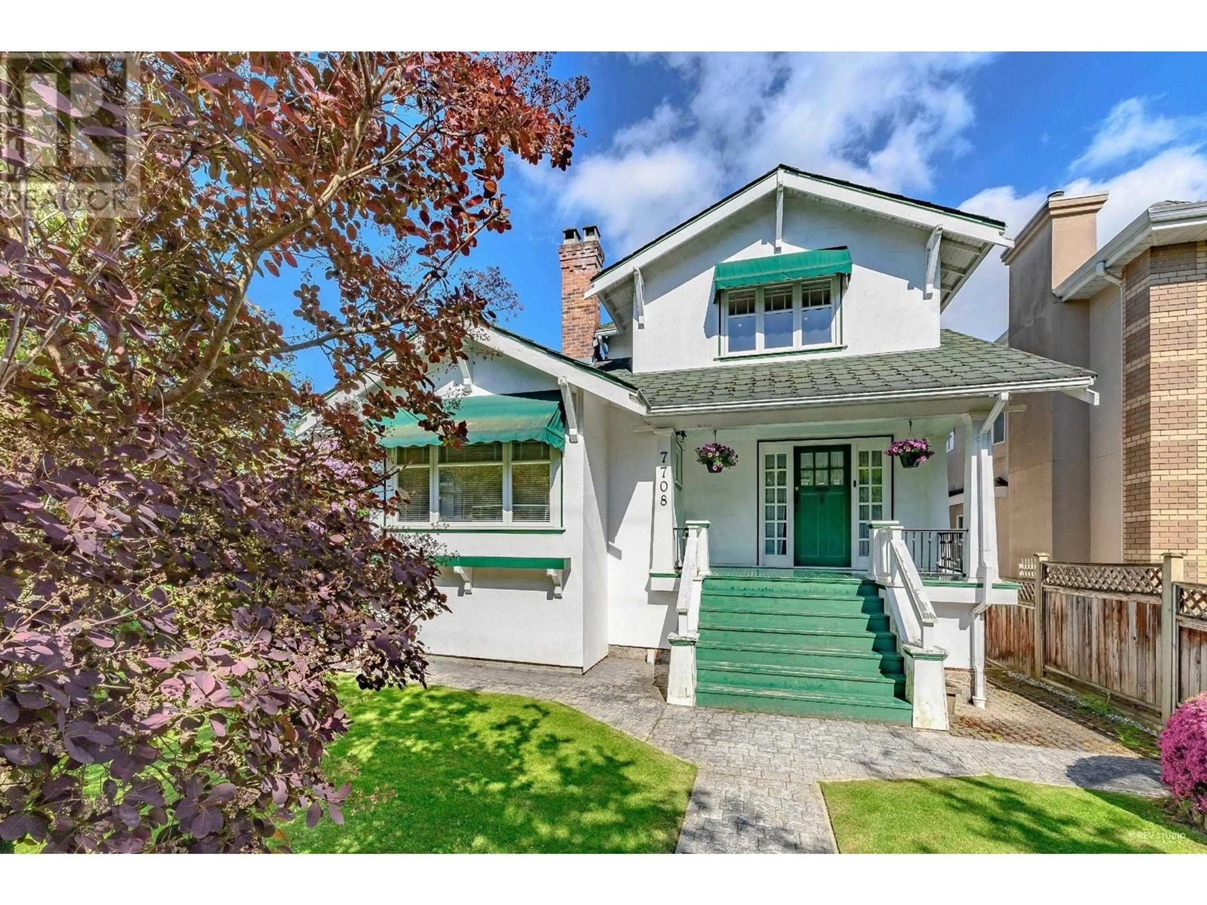Home with vinyl exterior material, street for 7708 HEATHER STREET, Vancouver British Columbia V6P3R4