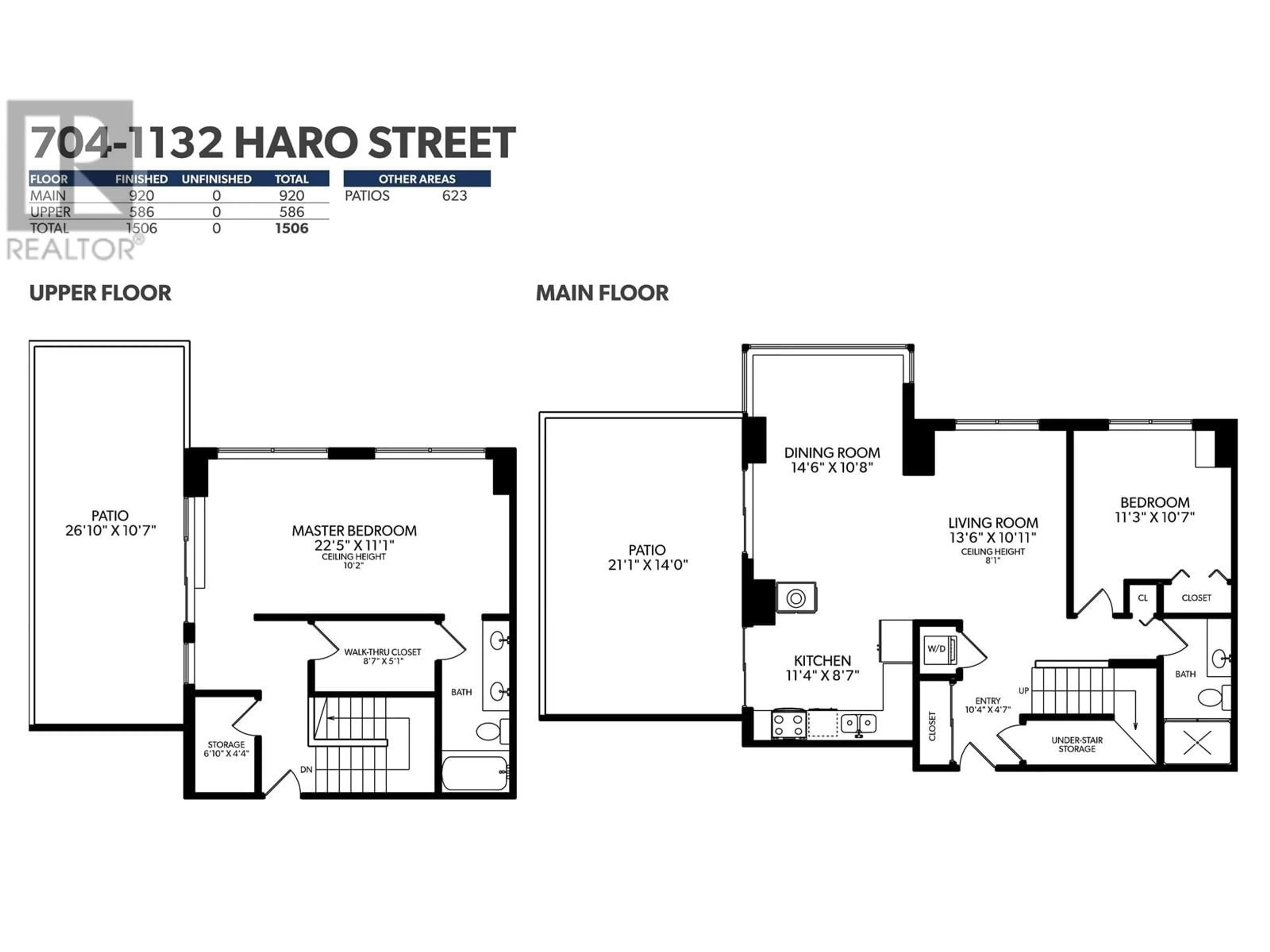 Floor plan for 704 1132 HARO STREET, Vancouver British Columbia V6E1C9