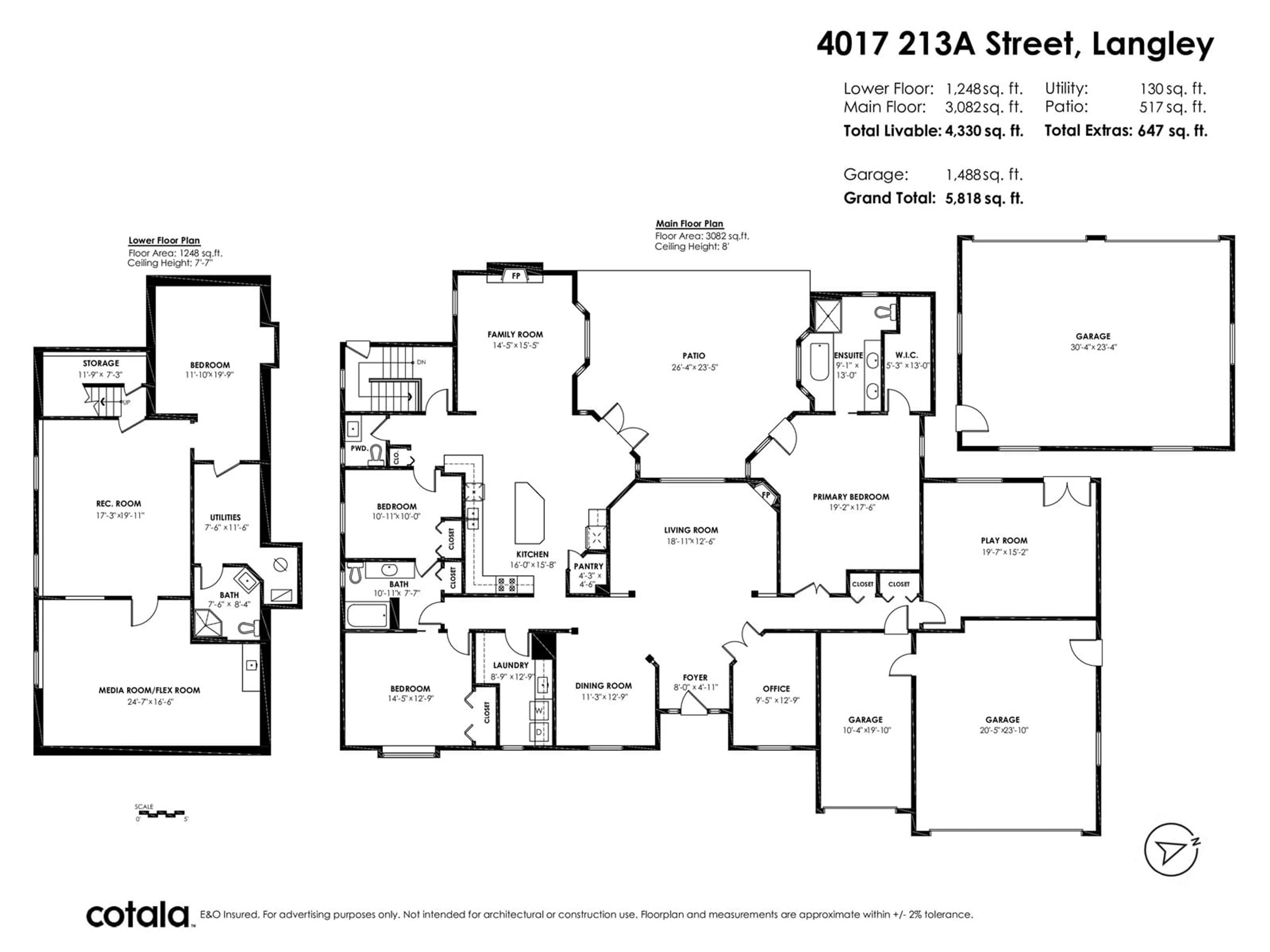 Floor plan for 4017 213A STREET, Langley British Columbia V3A8P1