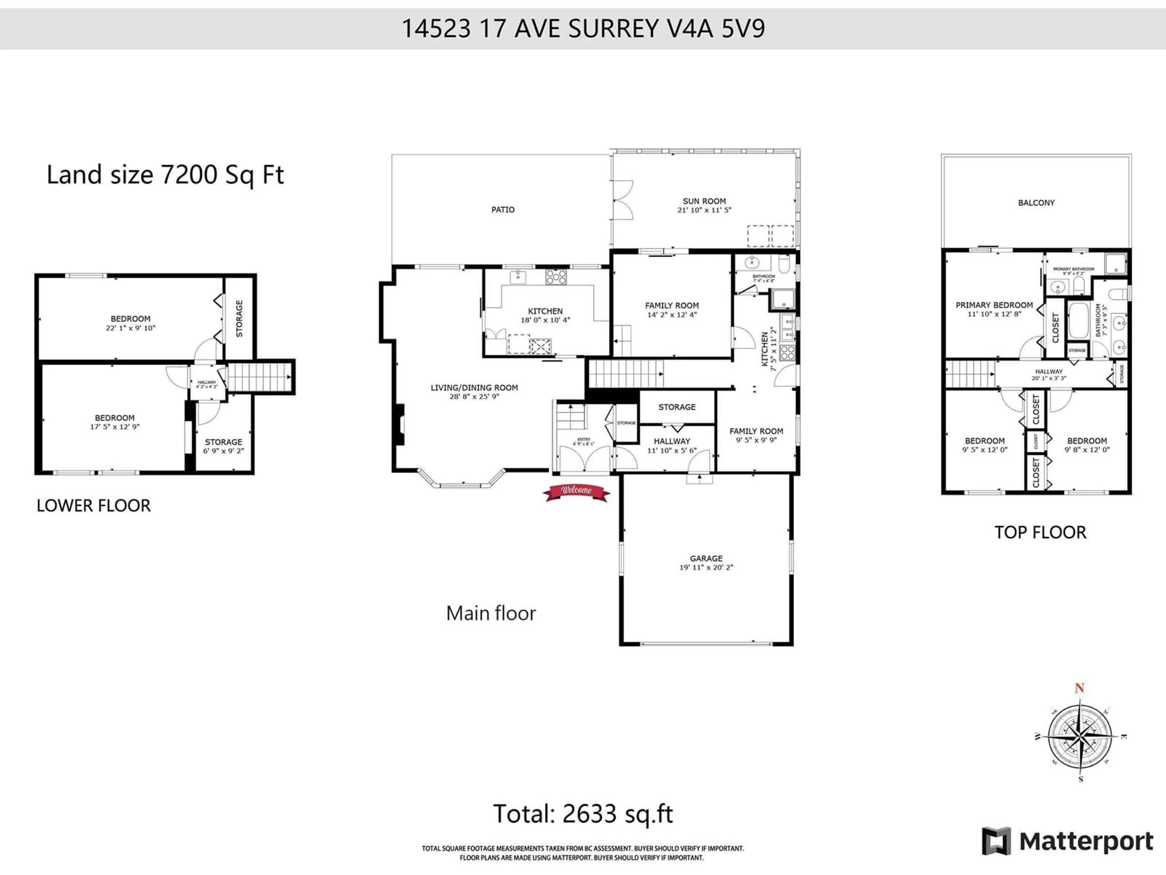 Floor plan for 14523 17 AVENUE, Surrey British Columbia V4A5V9