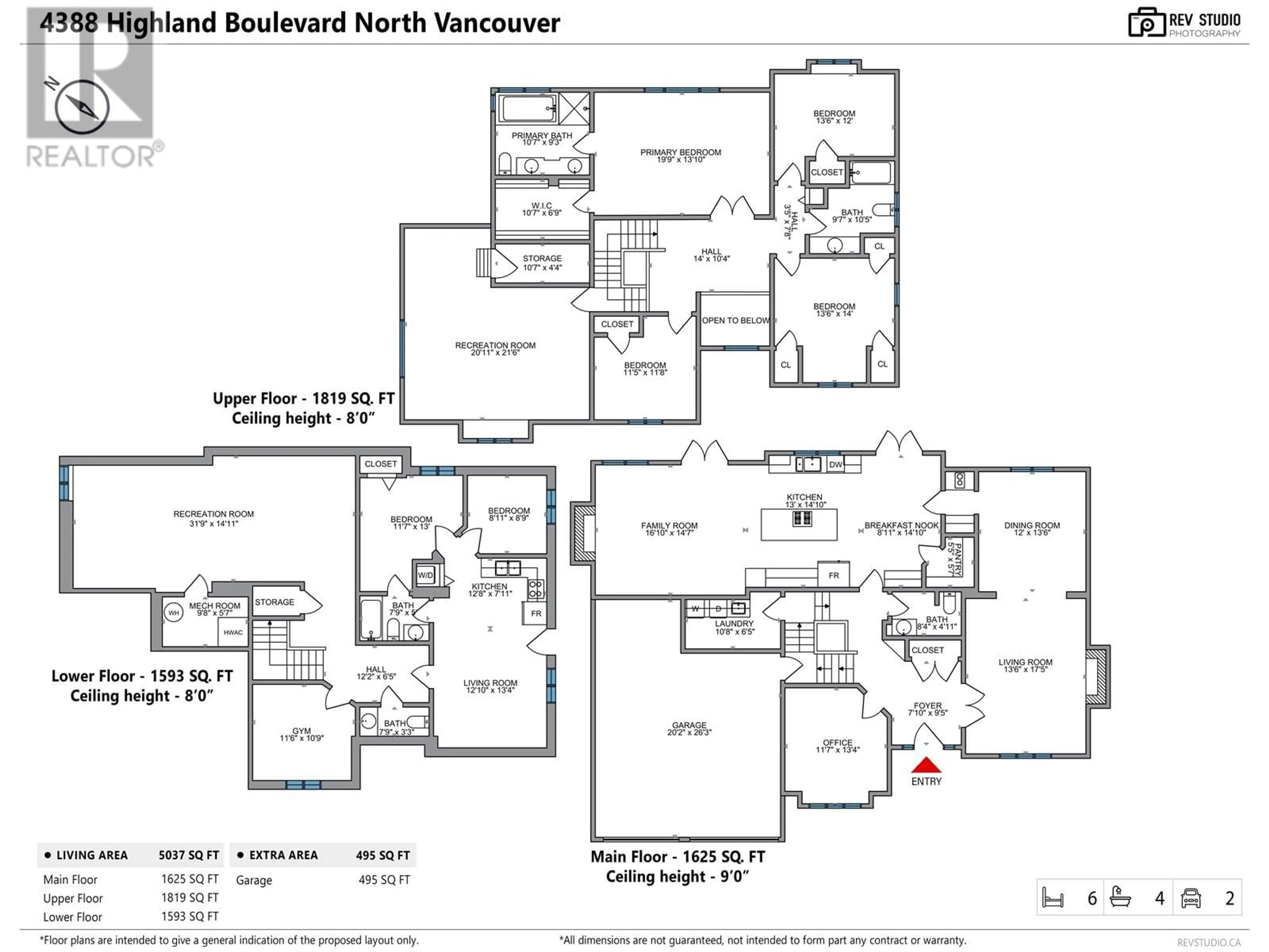 Floor plan for 4388 HIGHLAND BOULEVARD, North Vancouver British Columbia V7R2Z9