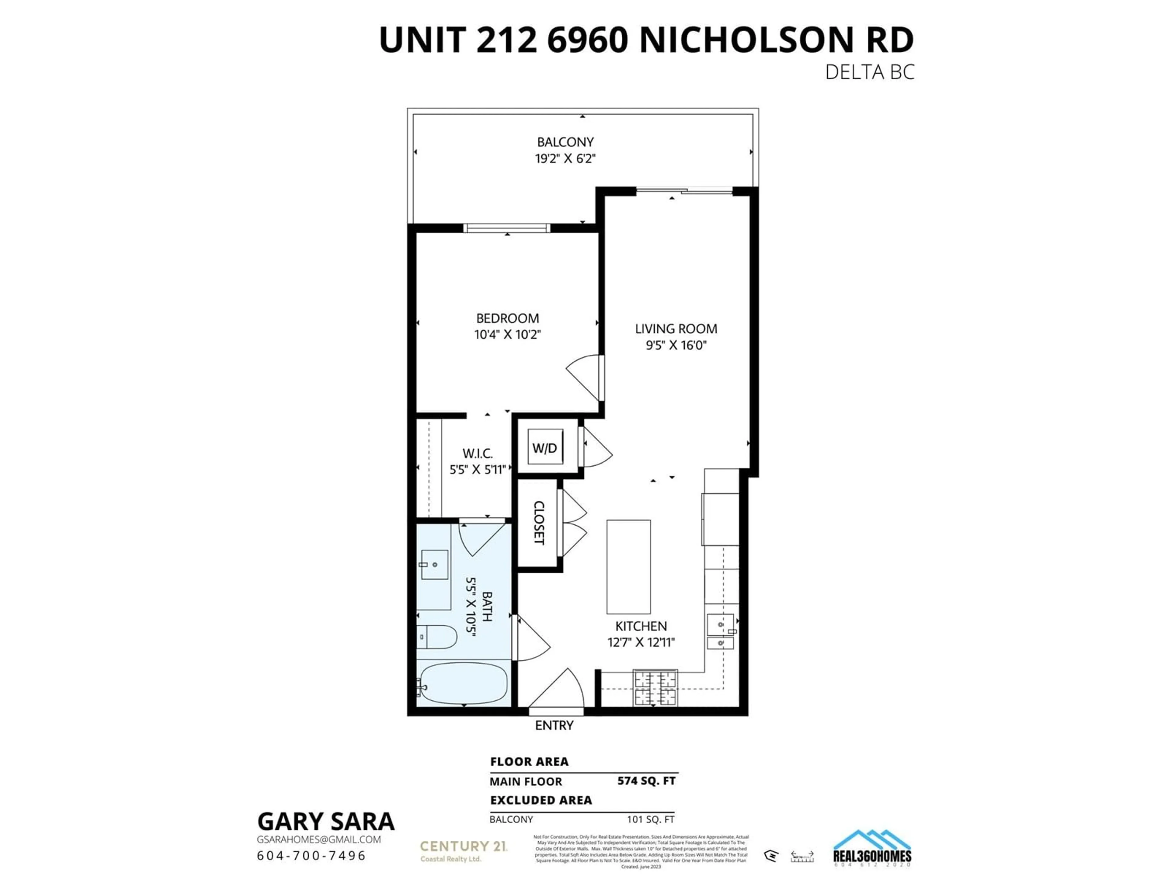 Floor plan for 212 6960 NICHOLSON ROAD, Delta British Columbia V4E0A9