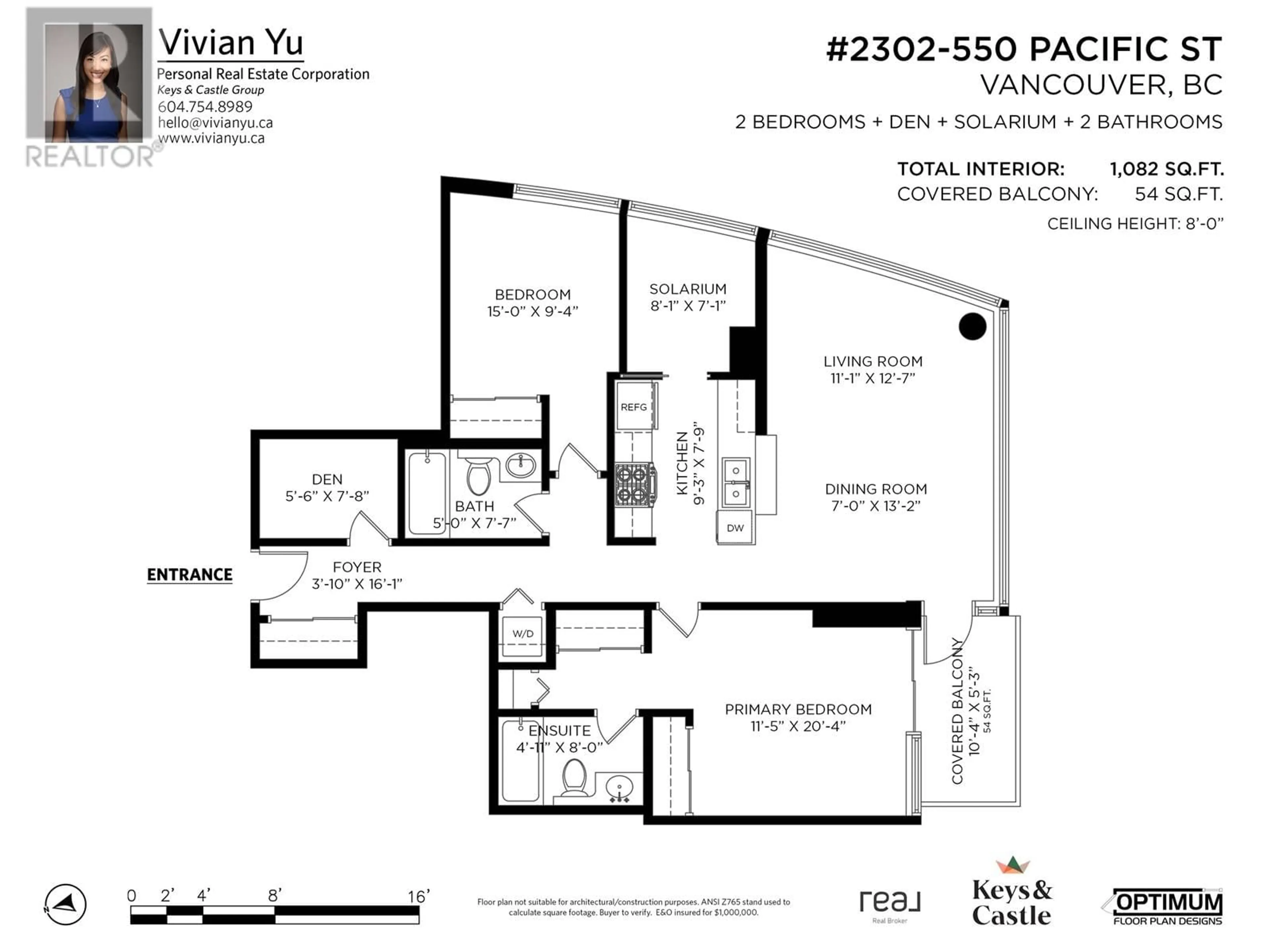 Floor plan for 2302 550 PACIFIC STREET, Vancouver British Columbia V6Z3G2