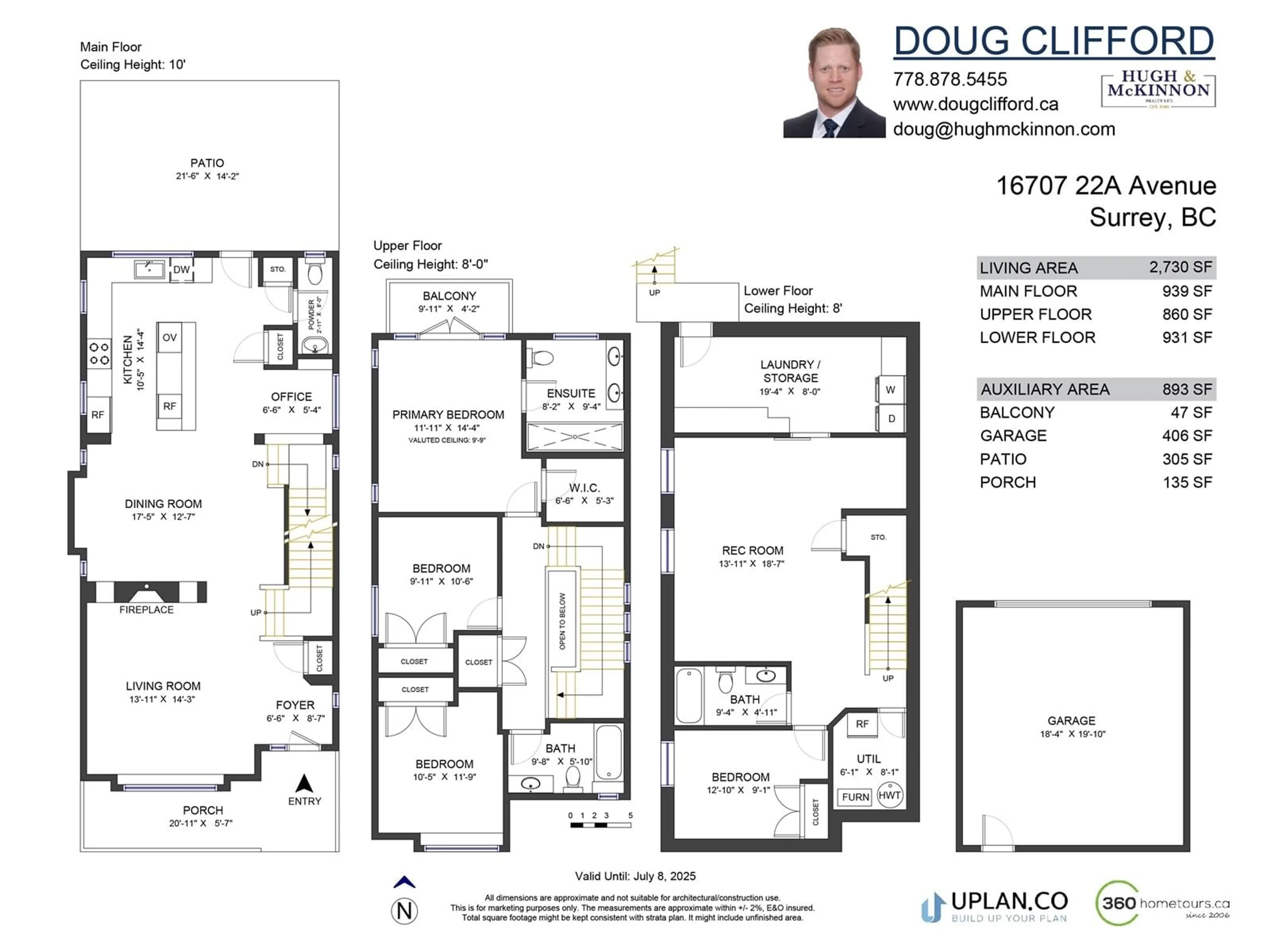 Floor plan for 16707 22A AVENUE, Surrey British Columbia V3Z0M7