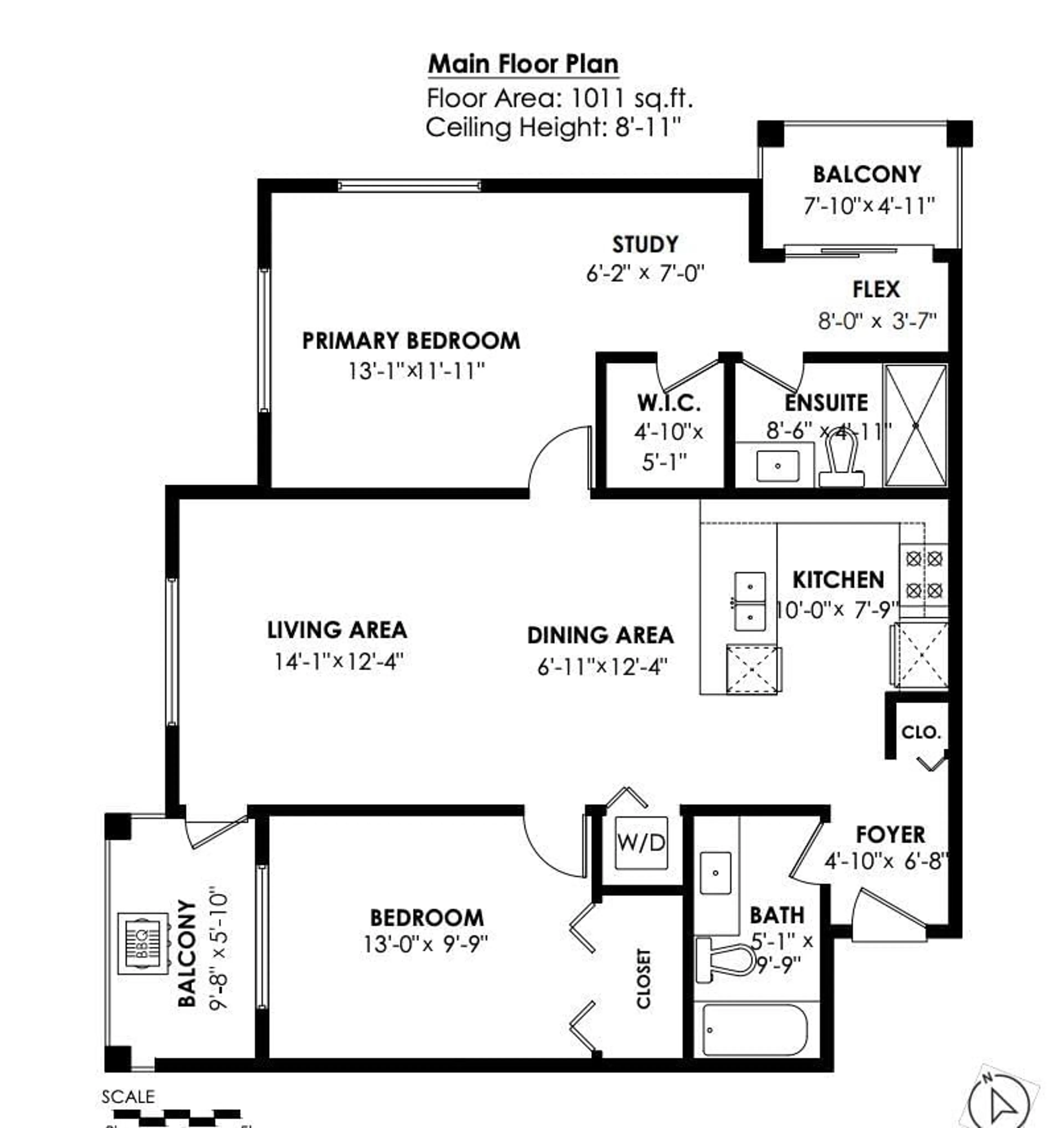 Floor plan for 202 14605 MCDOUGALL DRIVE, Surrey British Columbia V4P0G7