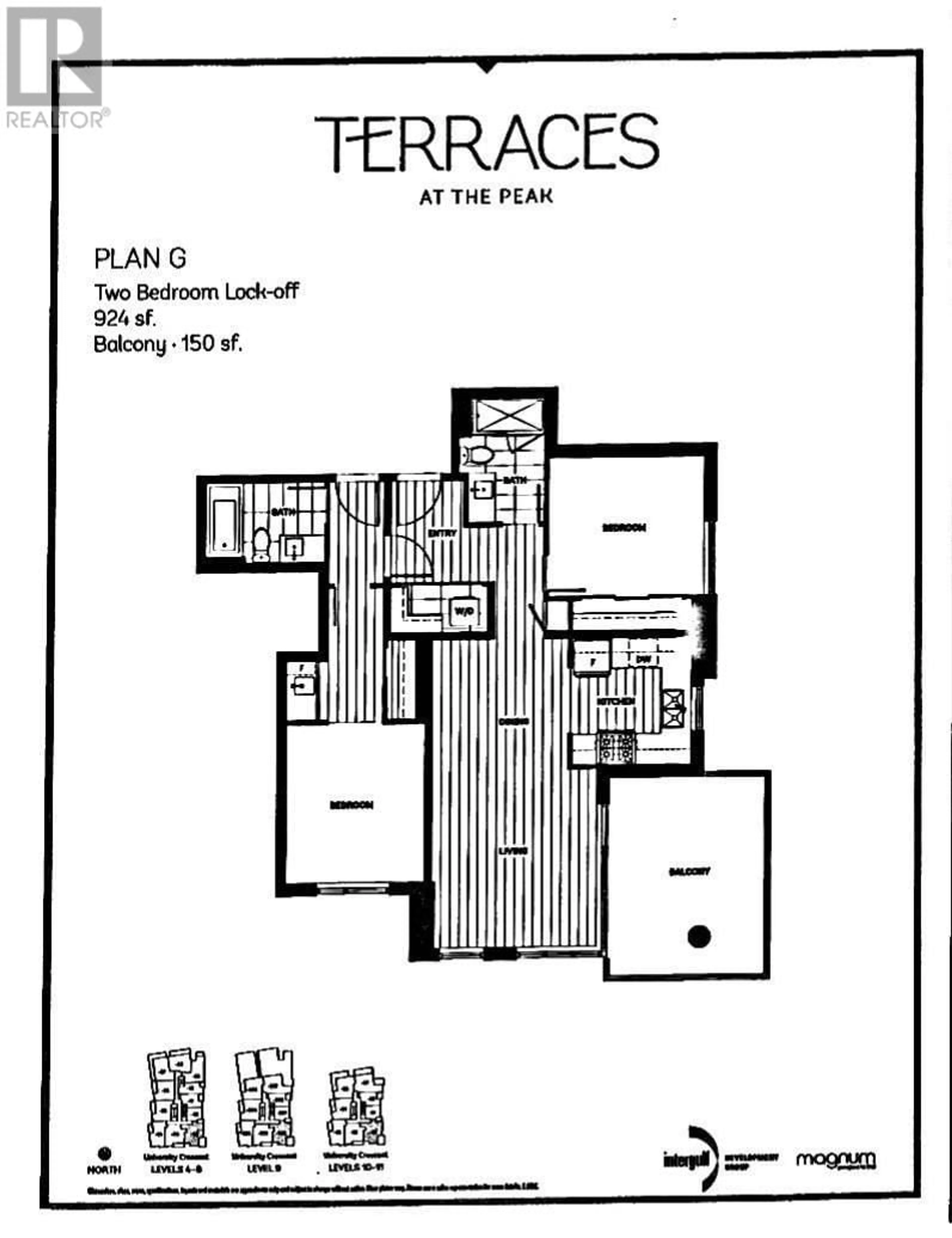 Floor plan for 702 - 8940 UNIVERSITY CRESCENT, Burnaby British Columbia V5A4Y8