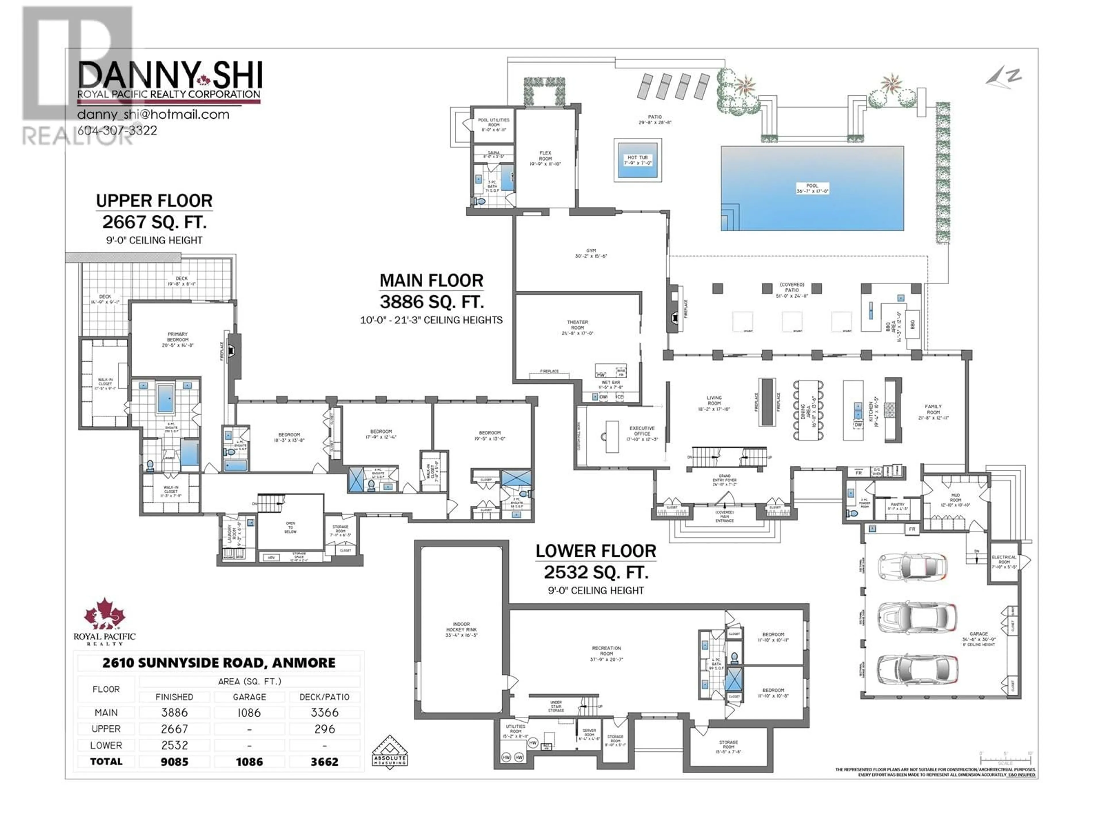 Floor plan for 2610 SUNNYSIDE ROAD, Anmore British Columbia V3H4Y6