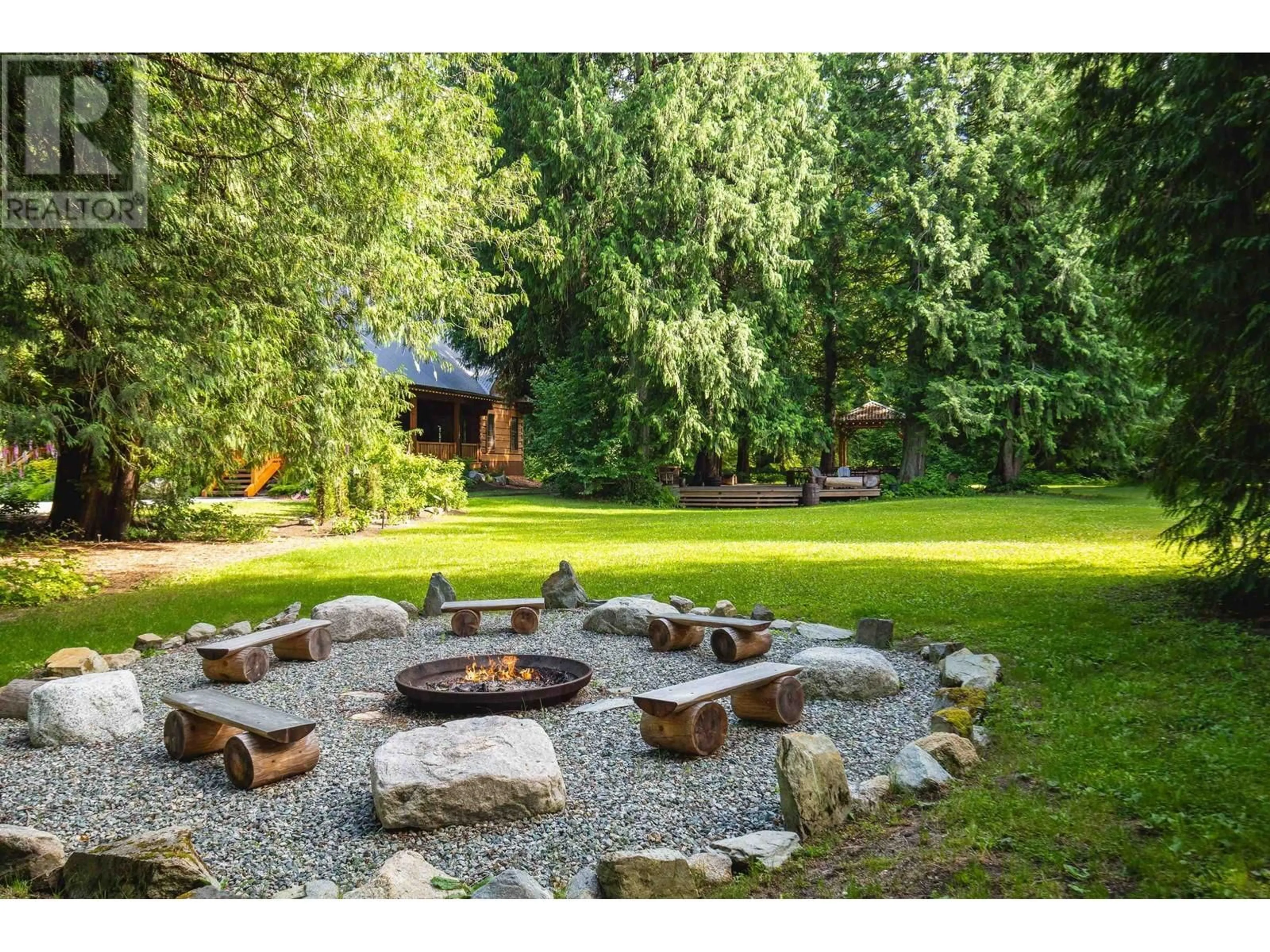 Patio, the fenced backyard for 1710 HIGHWAY 99, Pemberton British Columbia V0N2L0