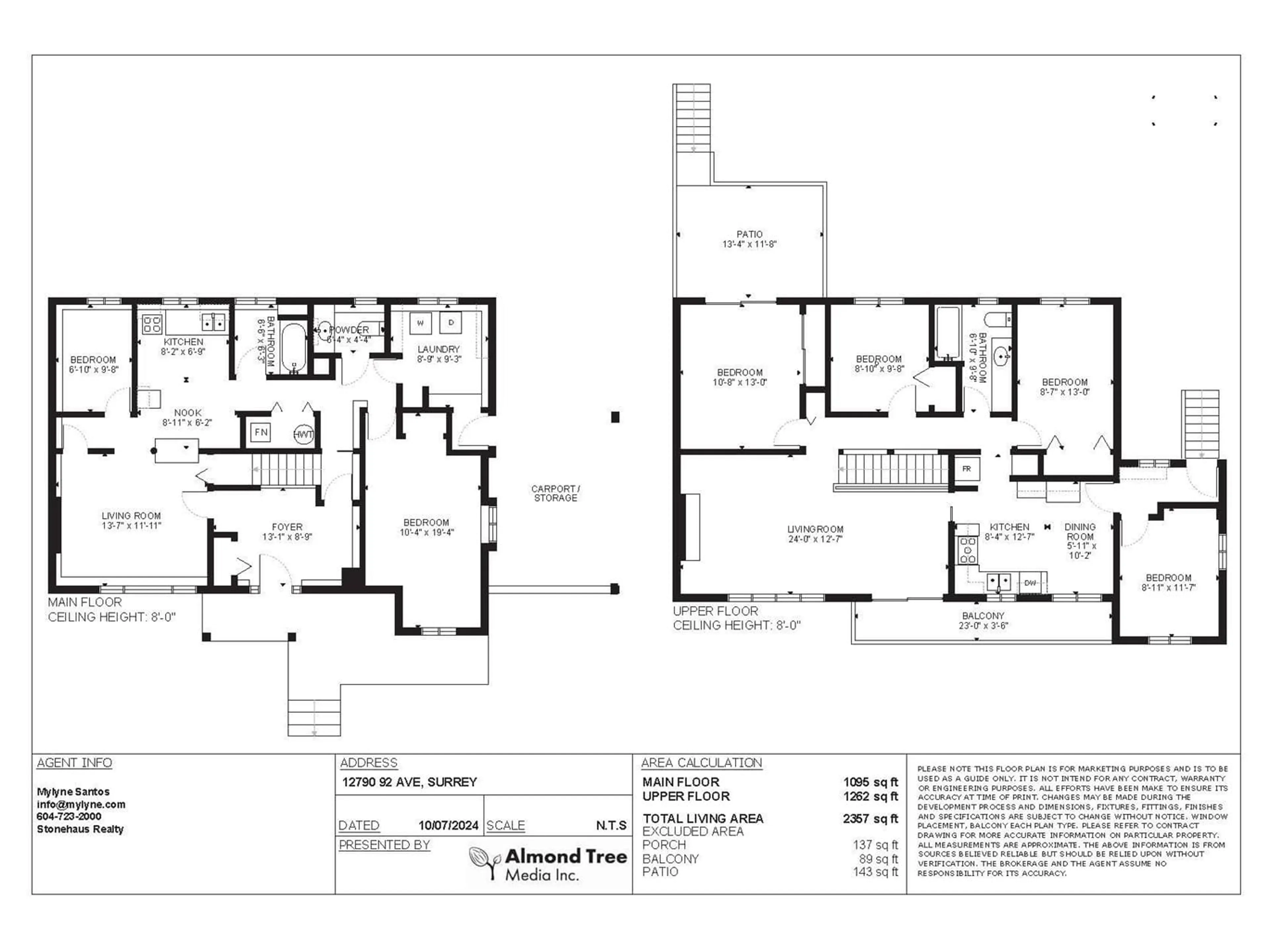 Floor plan for 12790 92 AVENUE, Surrey British Columbia V3V6T8