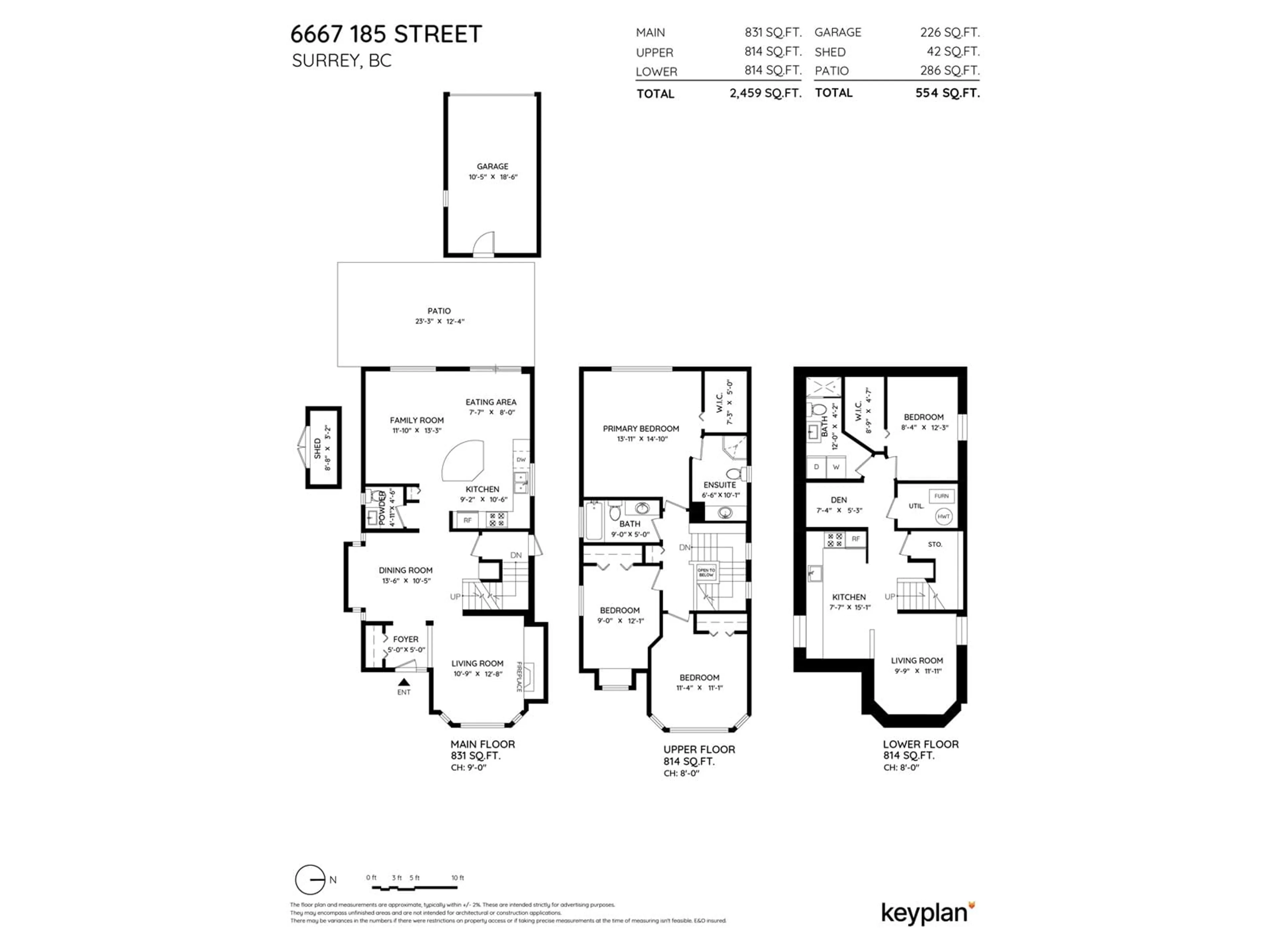 Floor plan for 6667 185 STREET, Surrey British Columbia V3S9B1