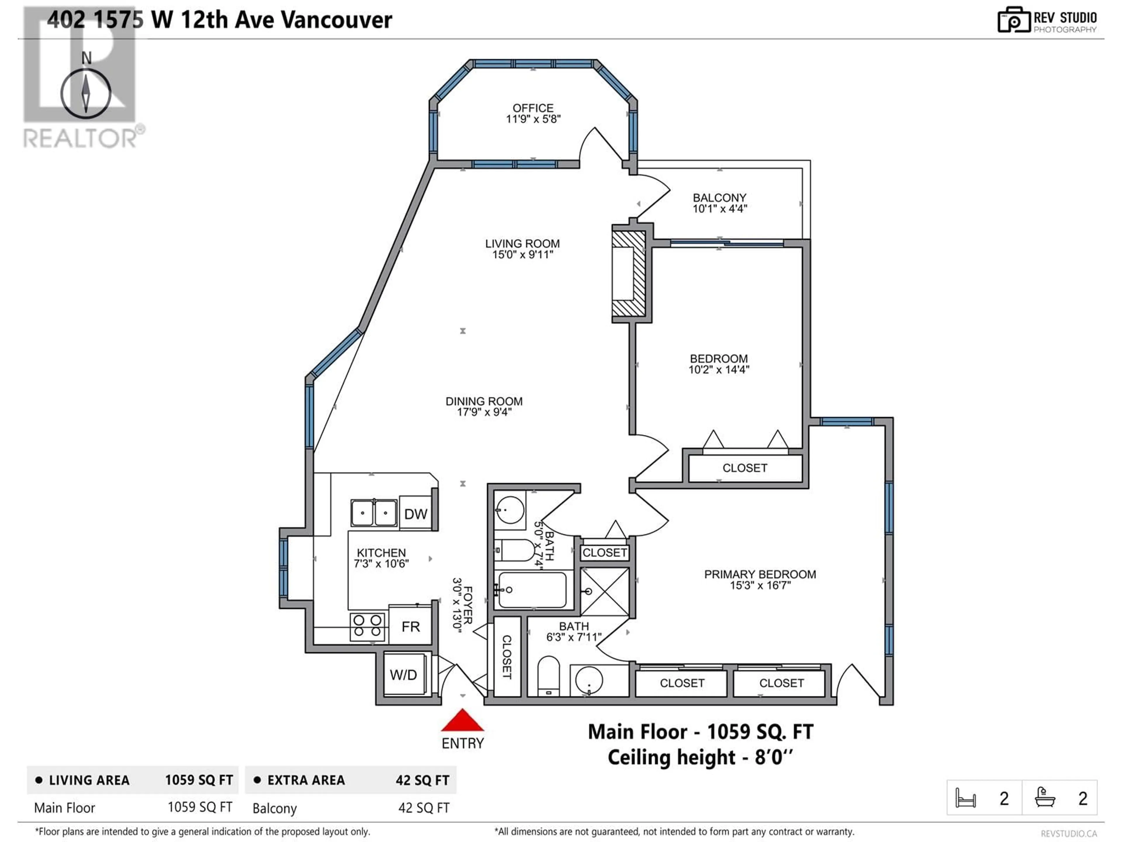 Floor plan for 402 1575 W 12TH AVENUE, Vancouver British Columbia V6J2E2