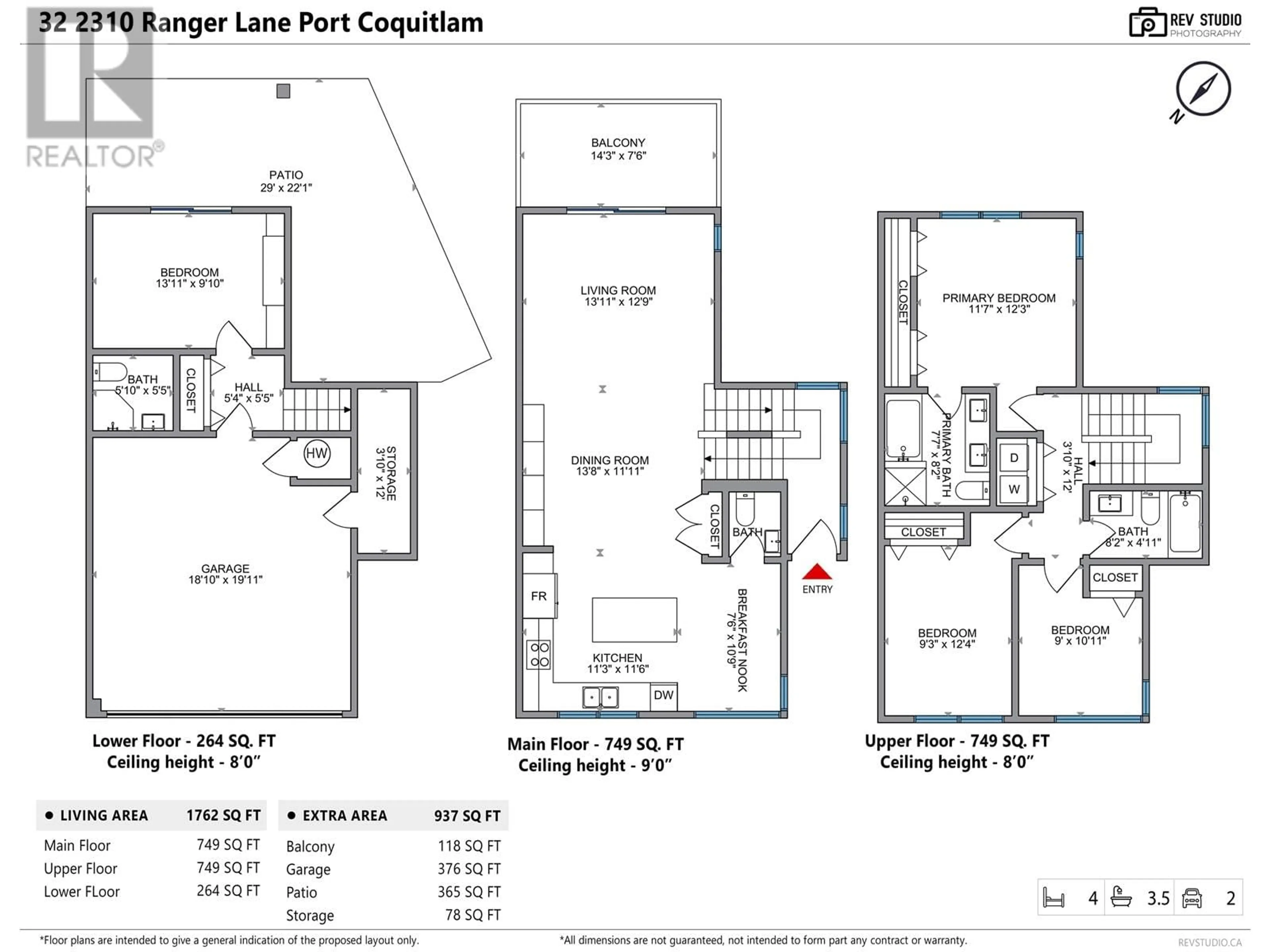 Floor plan for 32 2310 RANGER LANE, Port Coquitlam British Columbia V3B0K3