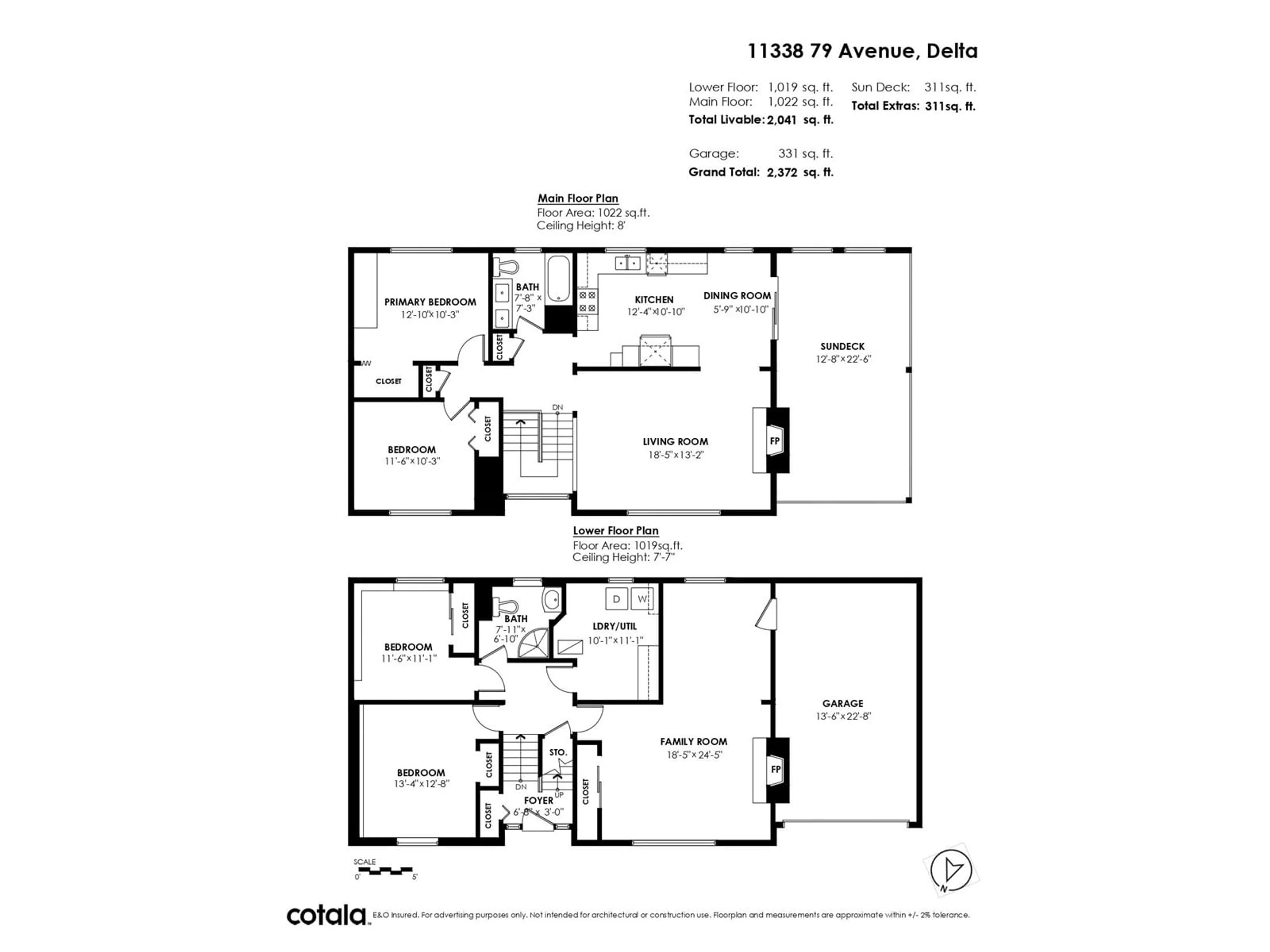 Floor plan for 11338 79 AVENUE, Delta British Columbia V4C1S7