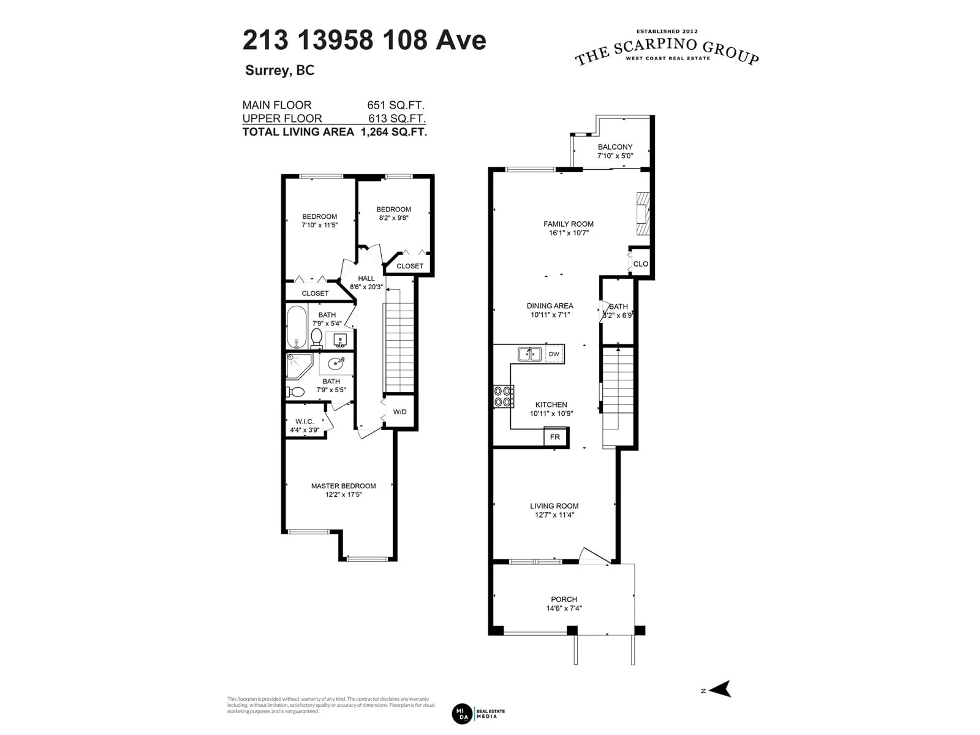 Floor plan for 213 13958 108 AVENUE, Surrey British Columbia V3T0B4