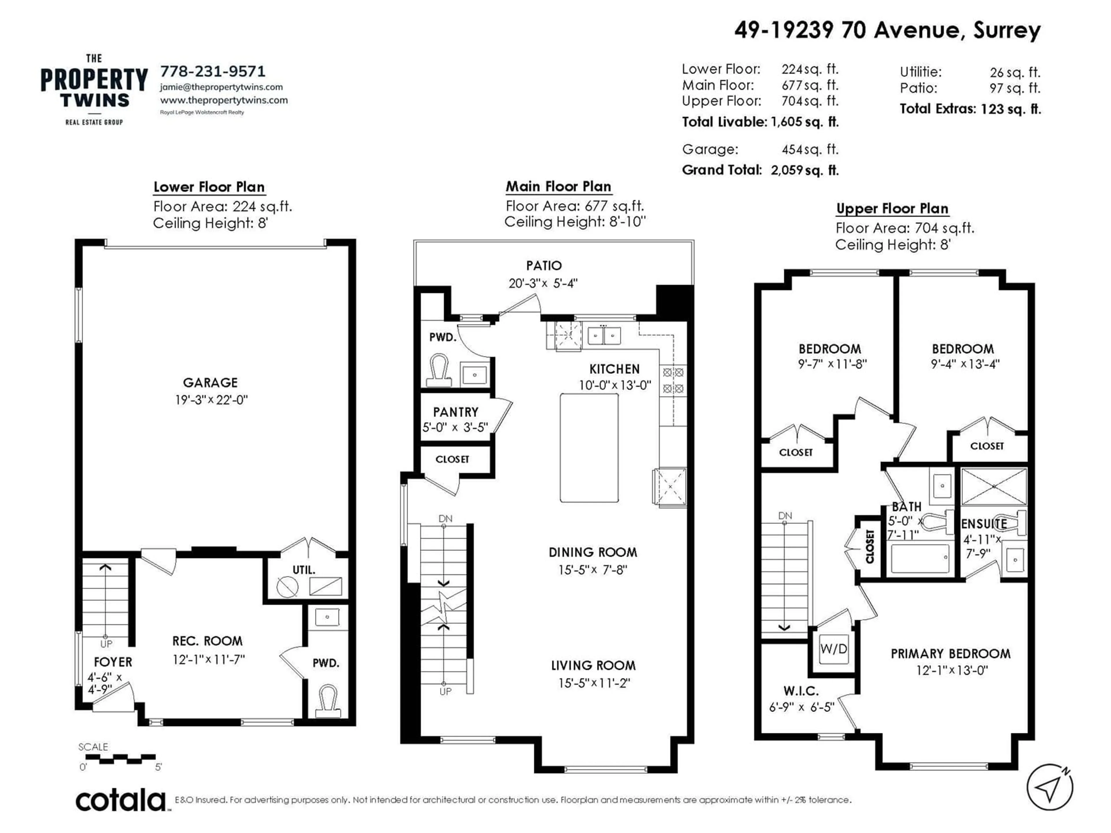 Floor plan for 49 19239 70 AVENUE, Surrey British Columbia V4N6S8