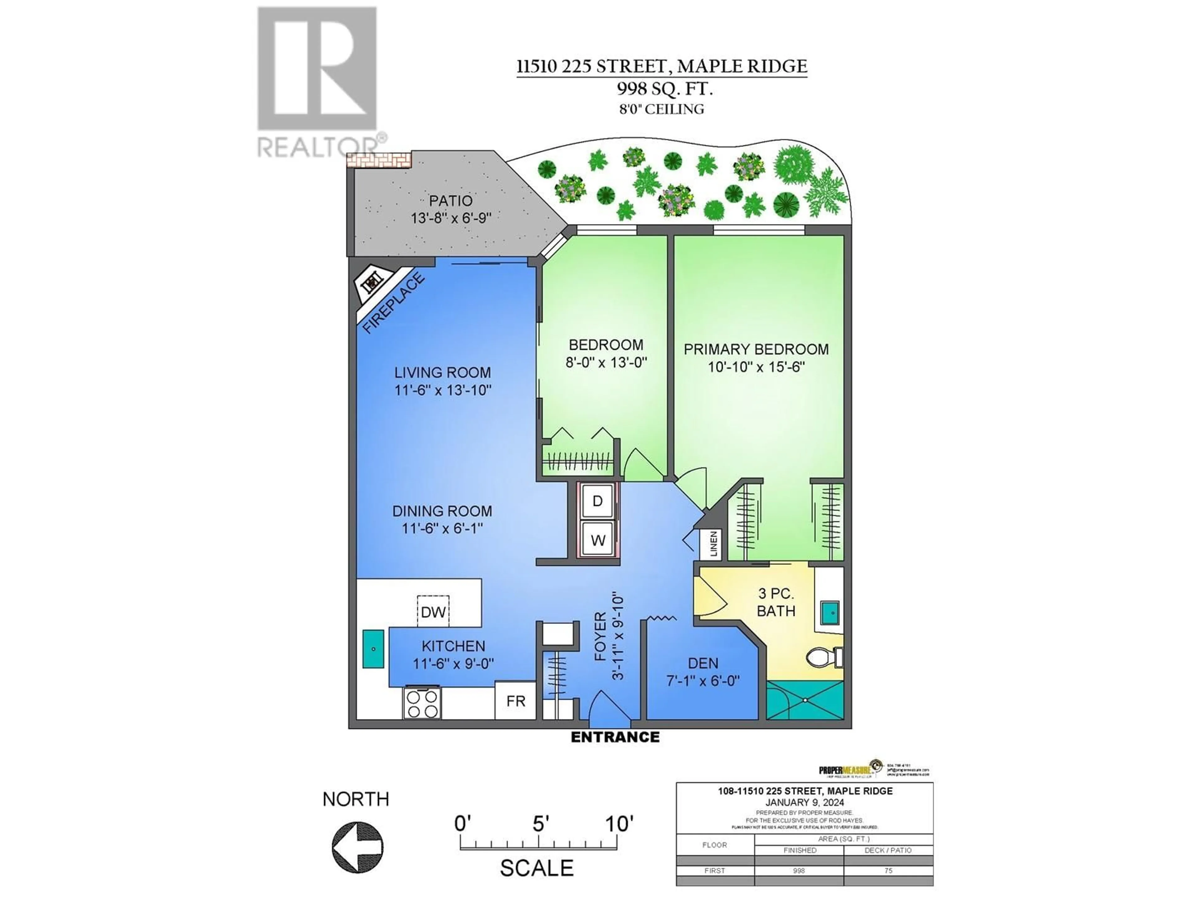 Floor plan for 108 11510 225 STREET, Maple Ridge British Columbia V2X9Y3