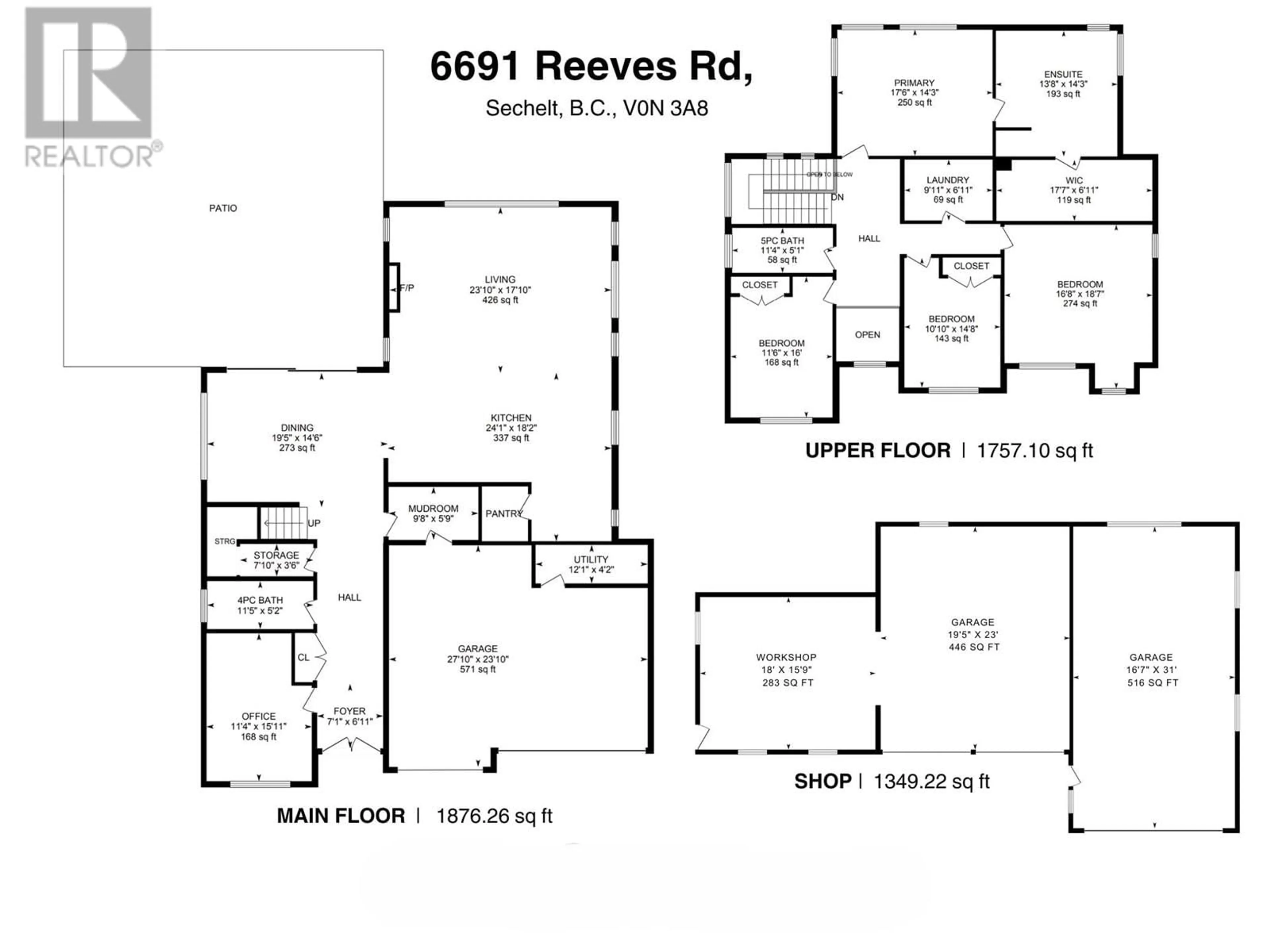 Floor plan for 6691 REEVES ROAD, Sechelt British Columbia V7Z0S5