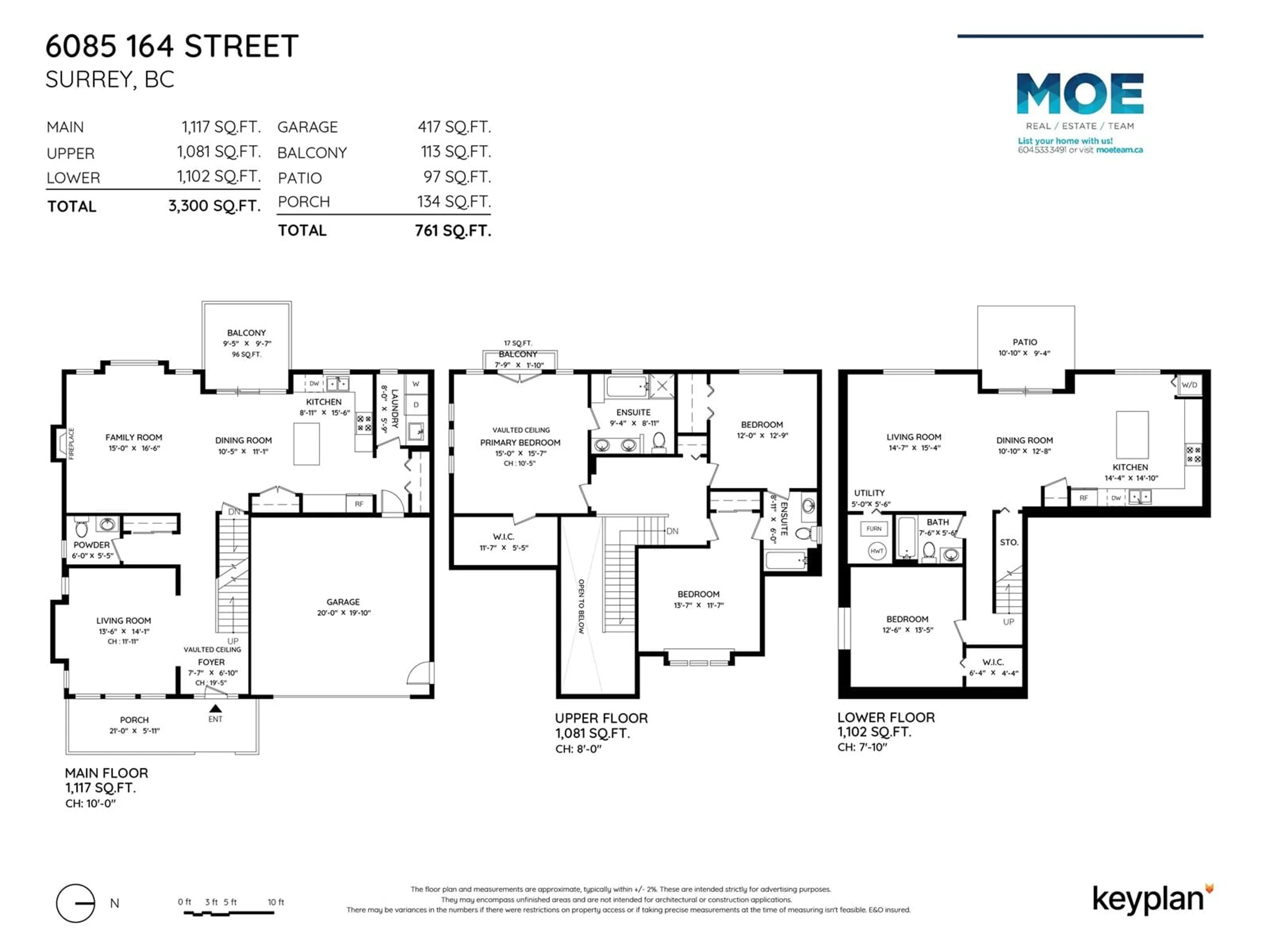 Floor plan for 6085 164 STREET, Surrey British Columbia V3S3V9