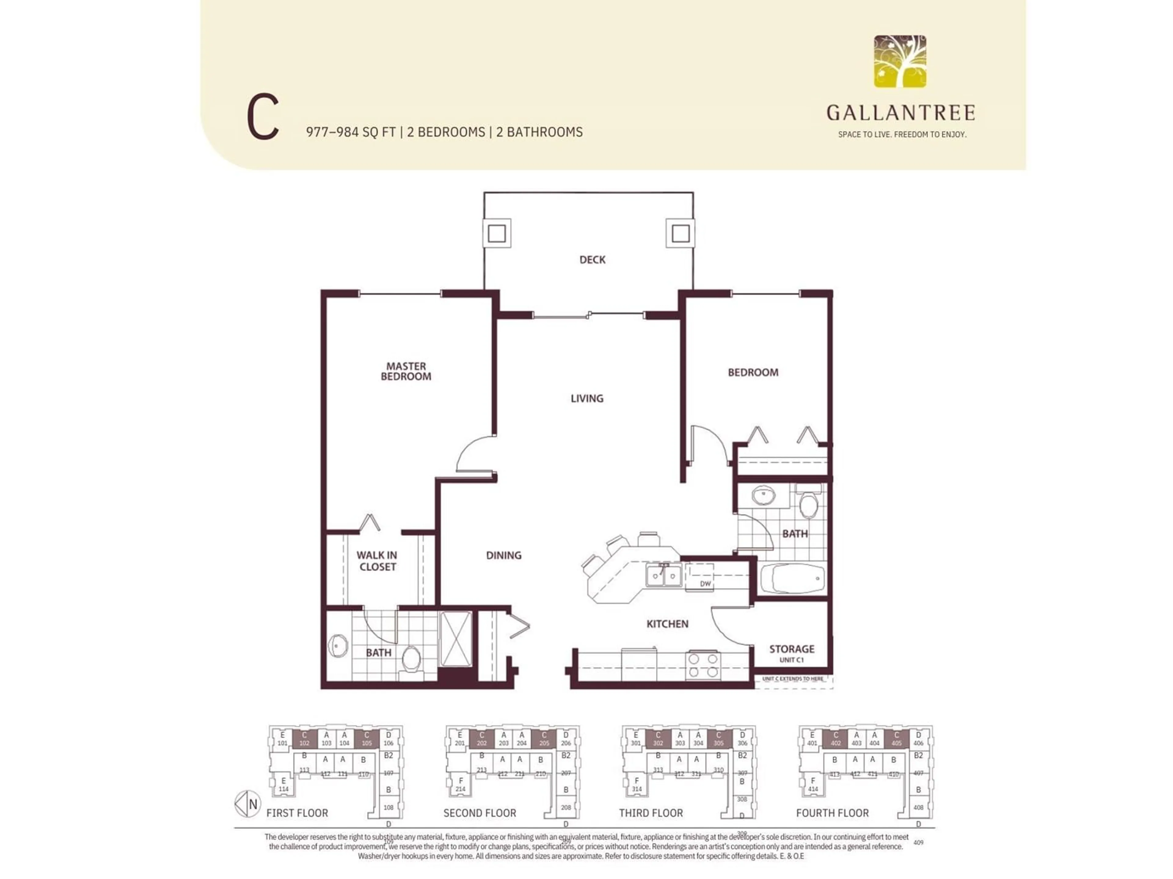 Floor plan for 105 33898 PINE STREET, Abbotsford British Columbia V2S2P3