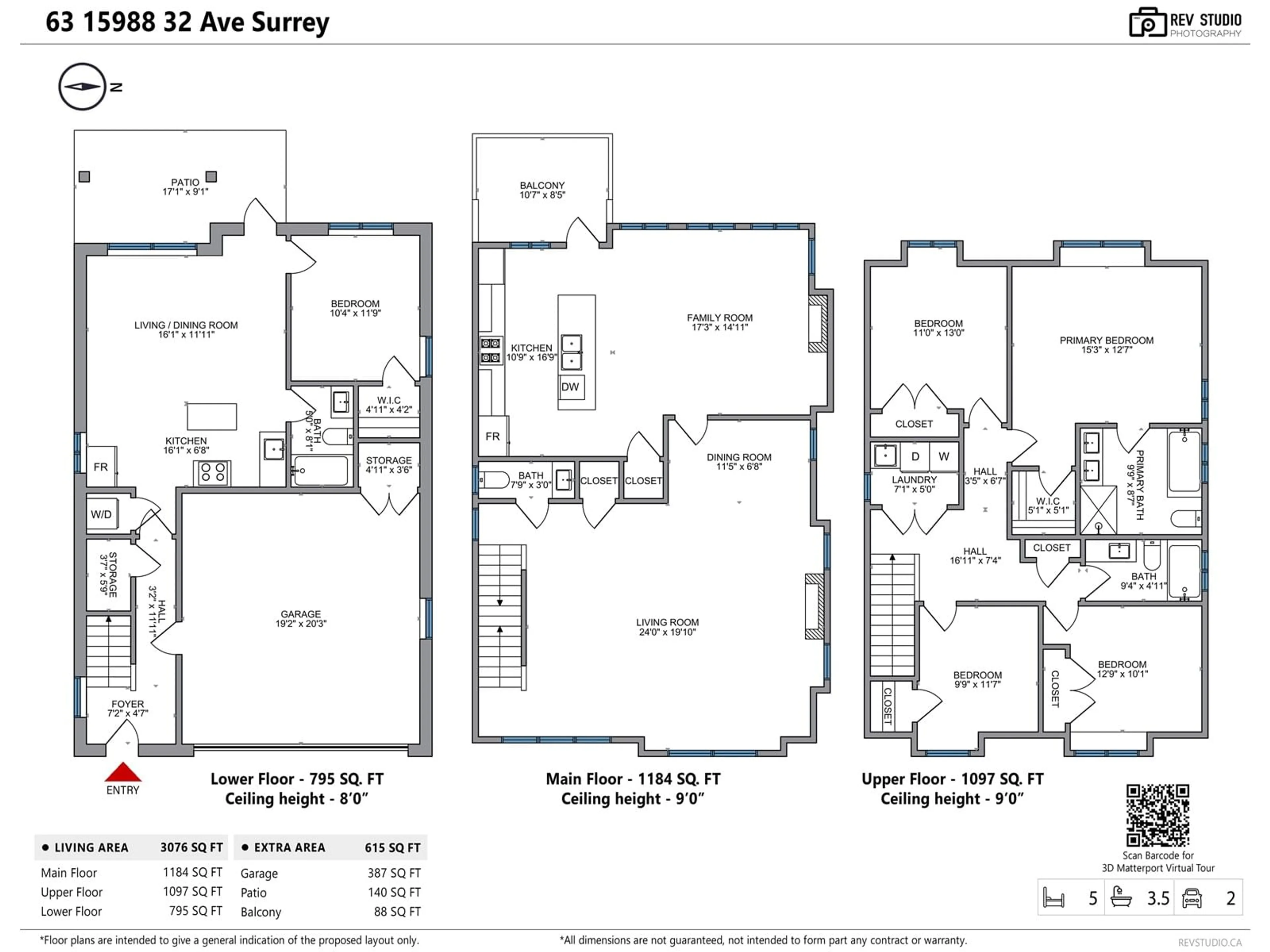 Floor plan for 63 15988 32 AVENUE, Surrey British Columbia V3Z2J4