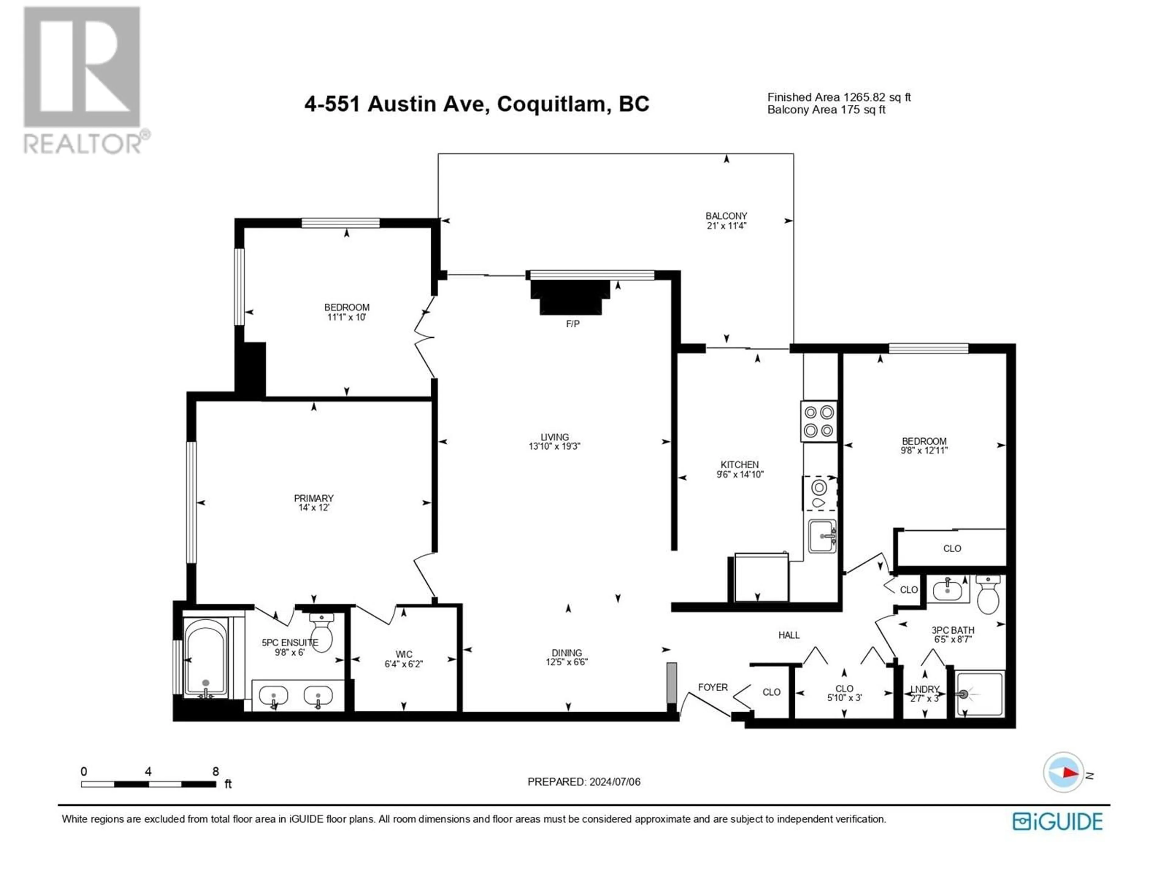 Floor plan for 4 551 AUSTIN AVENUE, Coquitlam British Columbia V3K6R7
