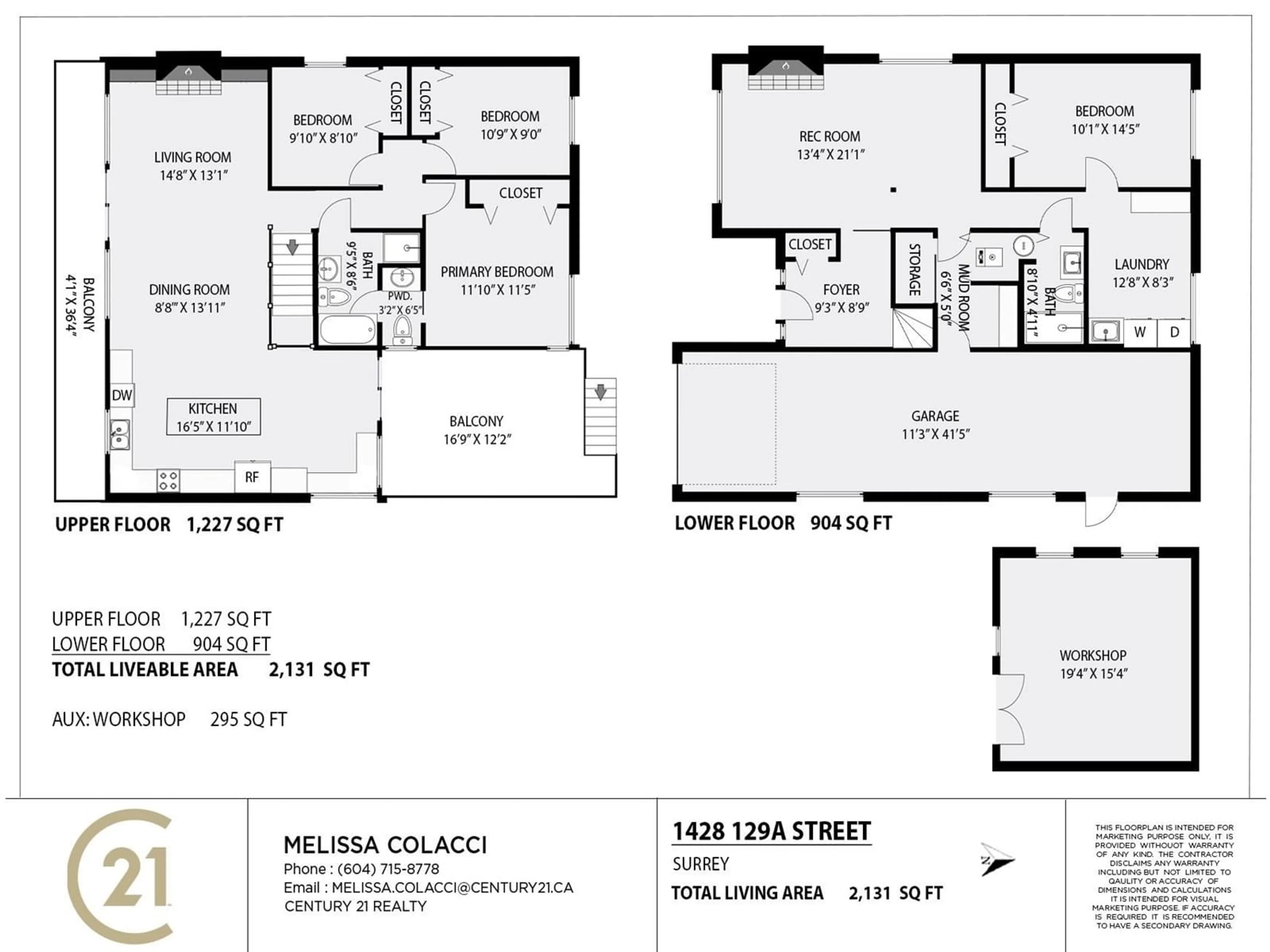 Floor plan for 1428 129A STREET, Surrey British Columbia V4A3Y7
