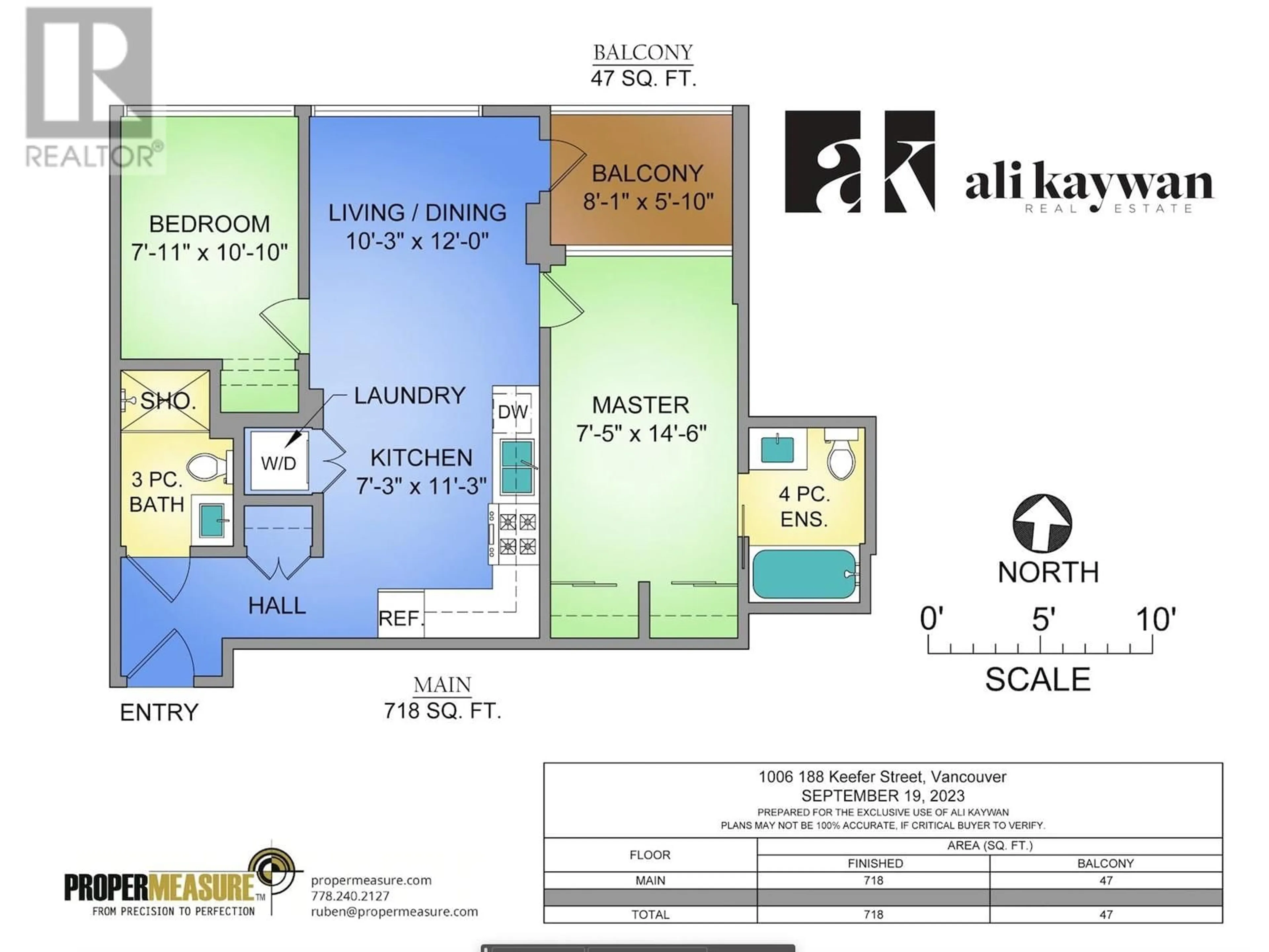 Floor plan for 1006 188 KEEFER STREET, Vancouver British Columbia V6A0E3