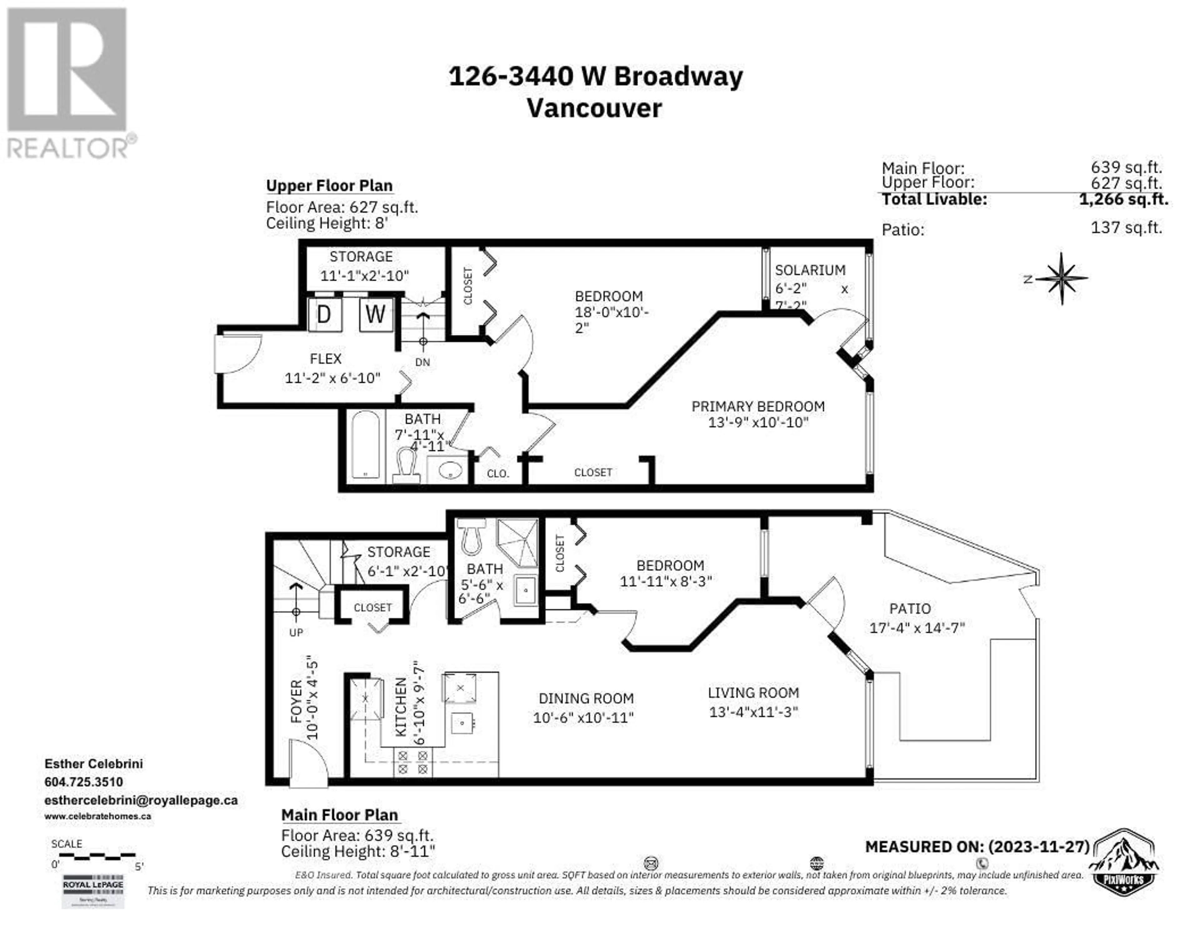 Floor plan for 126 3440 W BROADWAY, Vancouver British Columbia V6R4R2