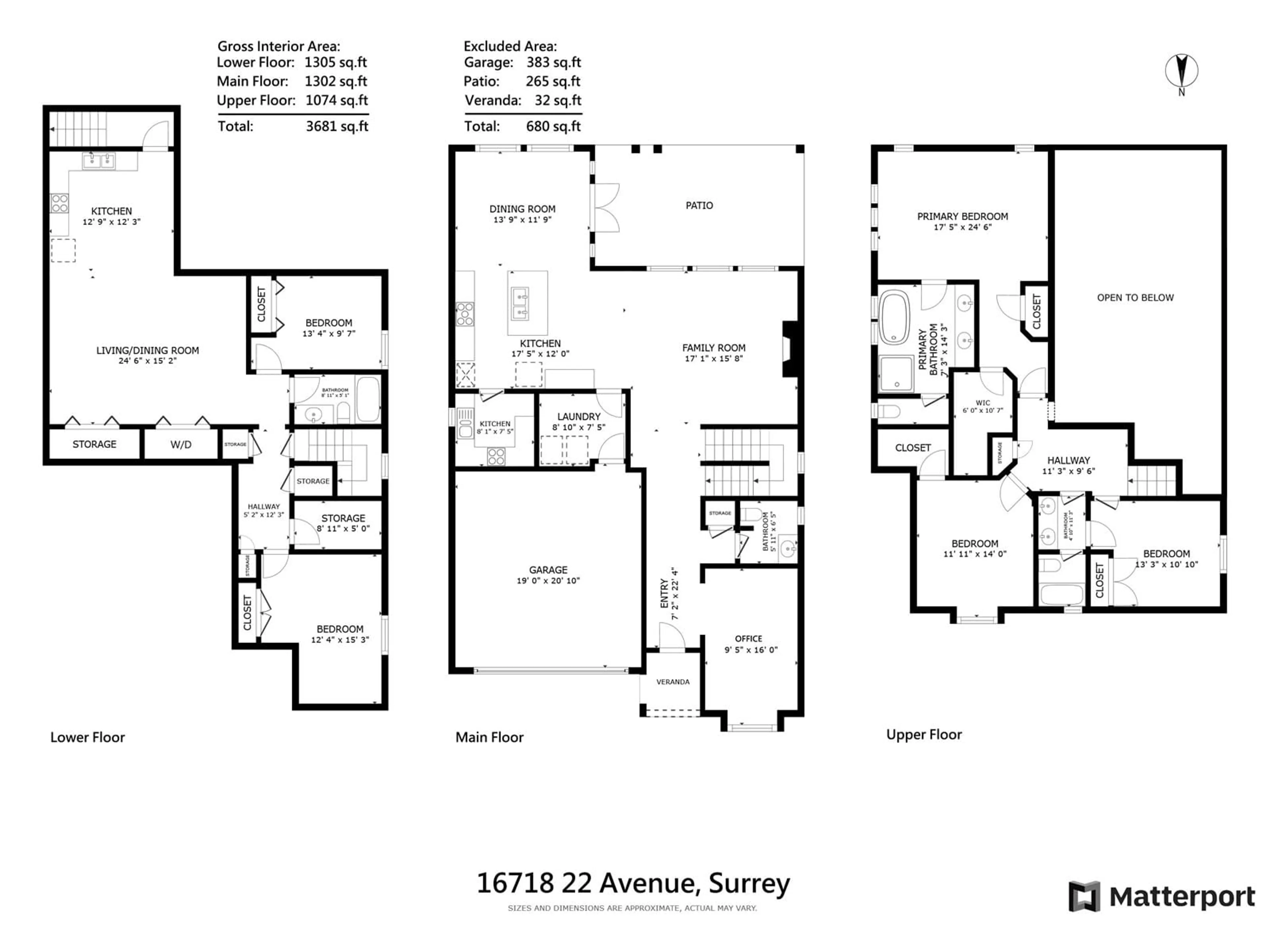 Floor plan for 16718 22 AVENUE, Surrey British Columbia V3Z0M3
