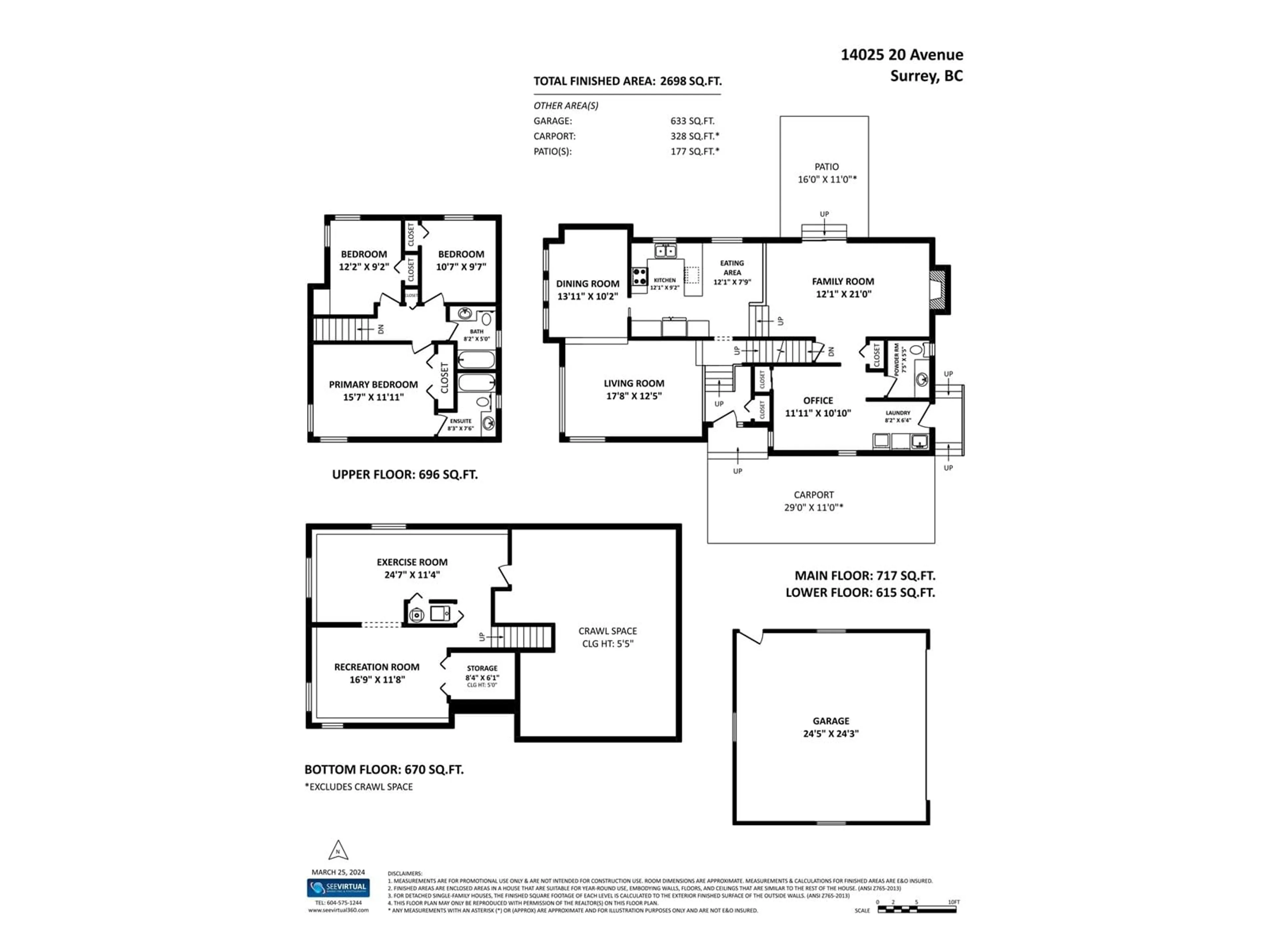 Floor plan for 14025 20 AVENUE, Surrey British Columbia V4A8P7