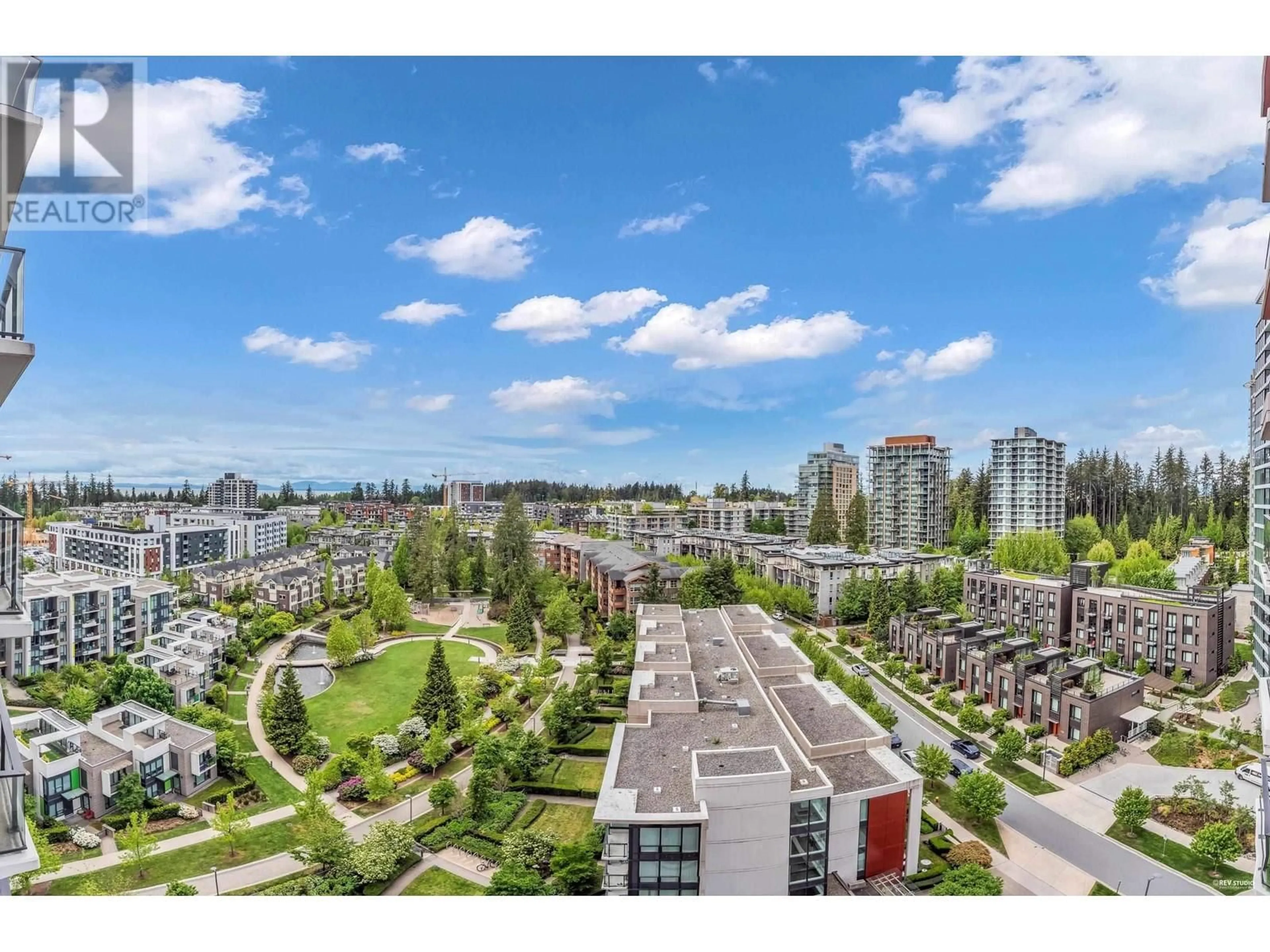 A pic from outside/outdoor area/front of a property/back of a property/a pic from drone, city buildings view from balcony for 1008 - 5628 BIRNEY AVENUE, Vancouver British Columbia V6S0H7