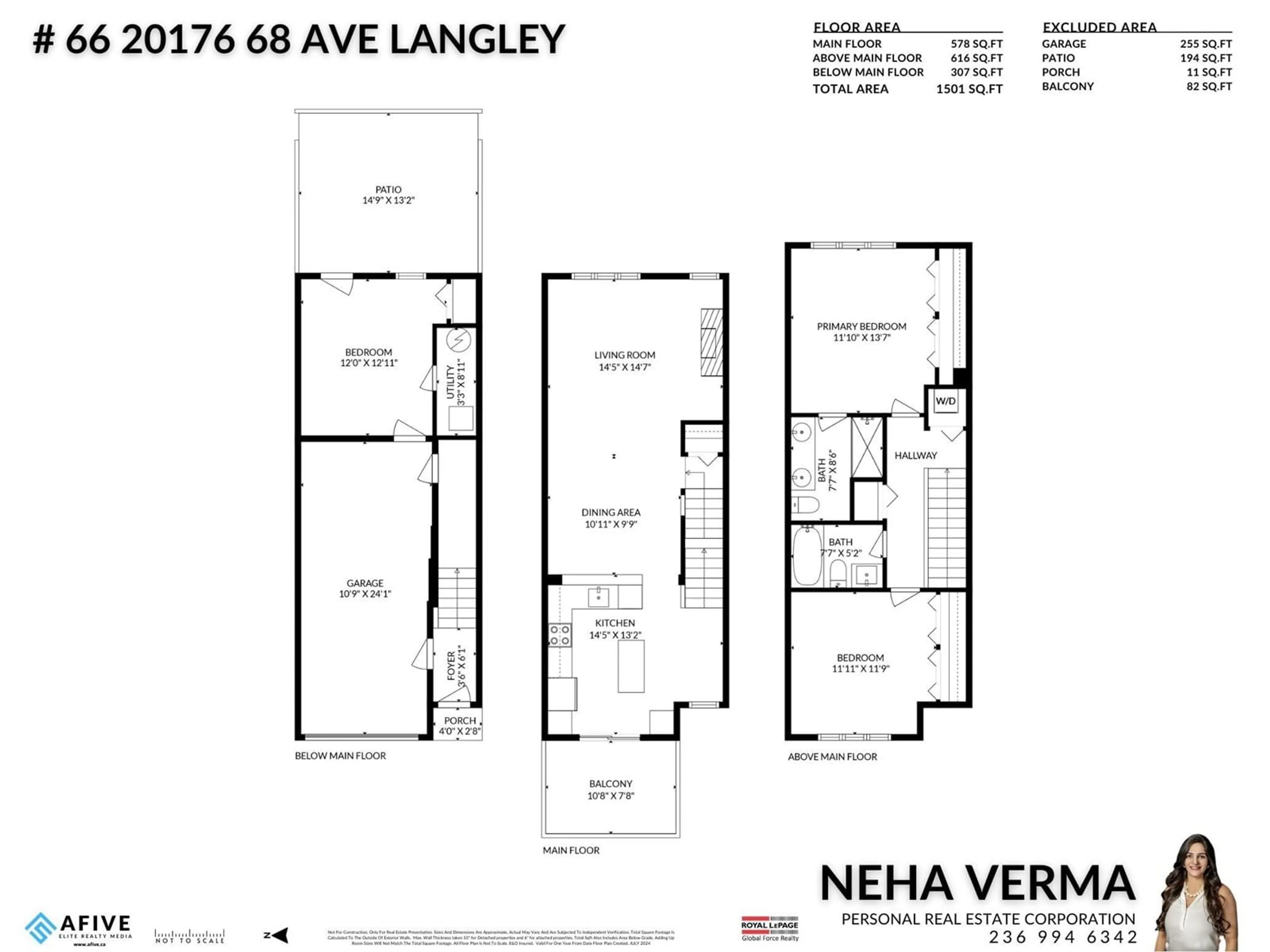 Floor plan for 66 20176 68 AVENUE, Langley British Columbia V2Y2X7